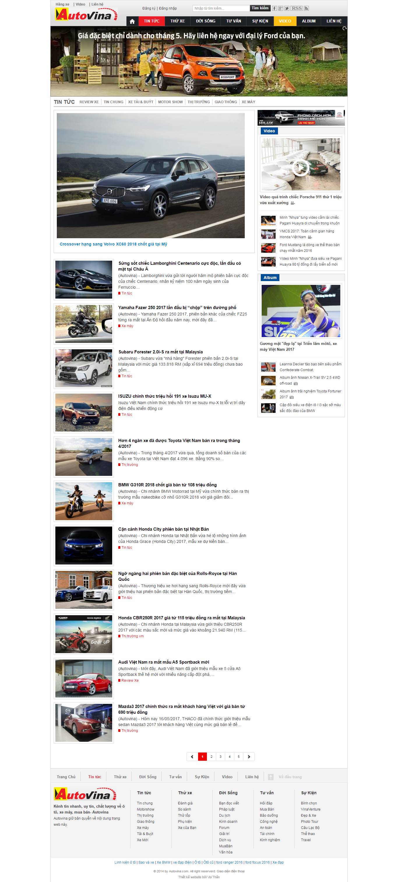 Thiết kế website autovina đẹp, chuyên nghiệp chuẩn SEO