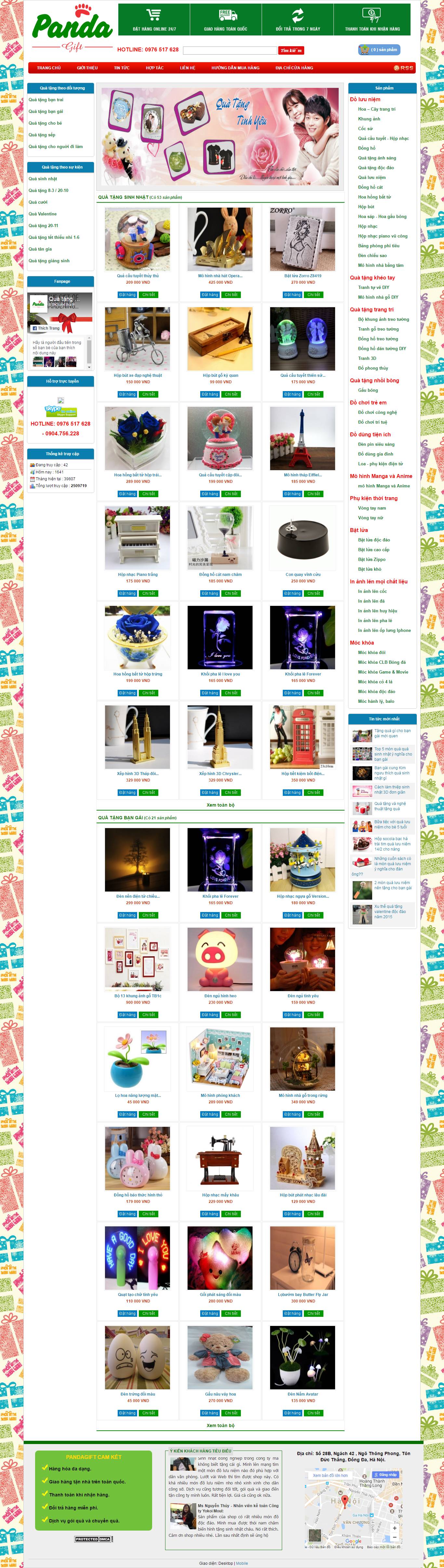Thiết kế website shop lưu niệm panda đẹp, chuyên nghiệp chuẩn SEO