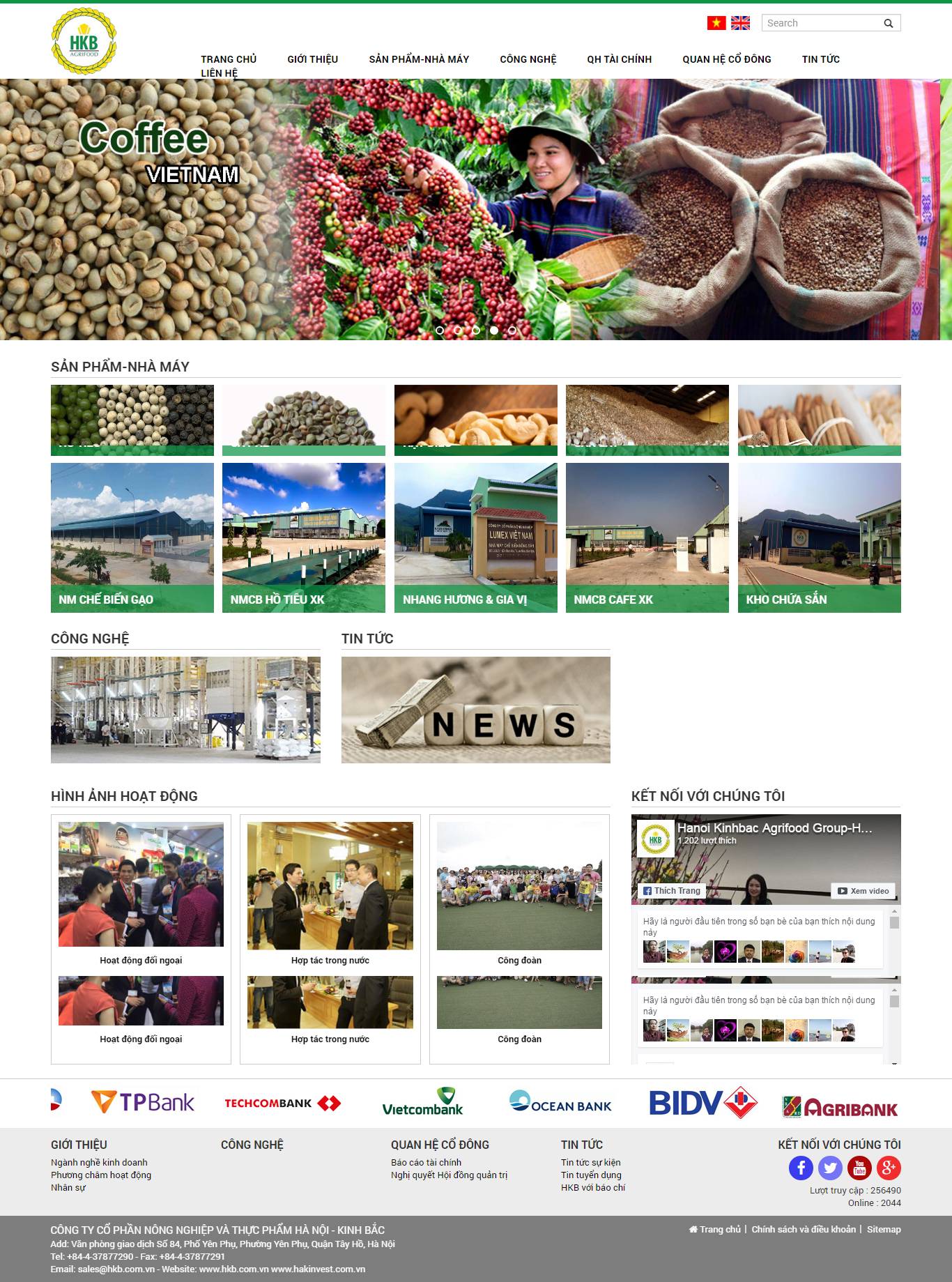 Thiết kế website công ty HKB Agrifood đẹp, chuyên nghiệp chuẩn SEO