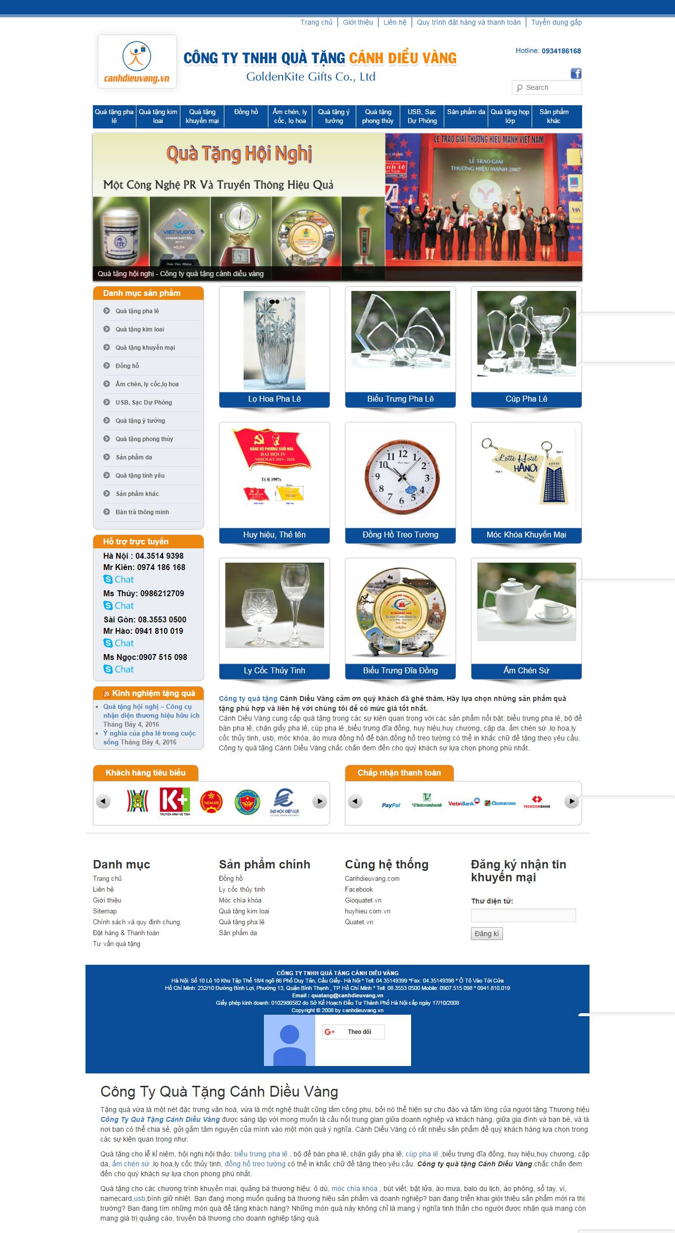 Thiết kế website công ty cánh diều vàng đẹp, chuyên nghiệp chuẩn SEO