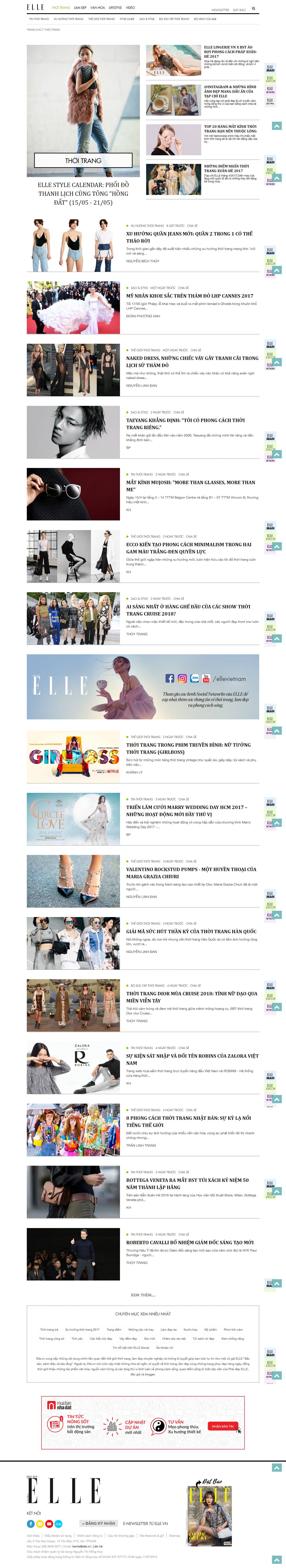 Thiết kế website thời trang, quần áo Elle đẹp SEO nhanh hiệu quả