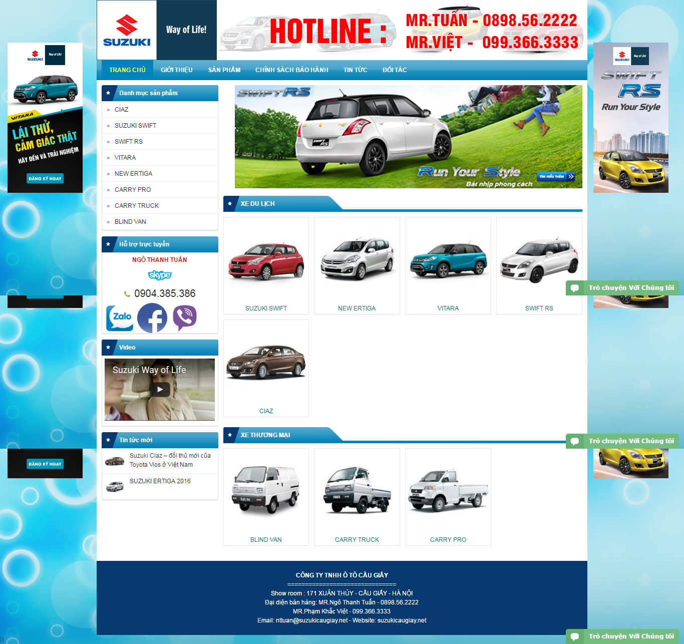 Thiết kế website Suzuki Cầu Giấy đẹp, chuyên nghiệp chuẩn SEO