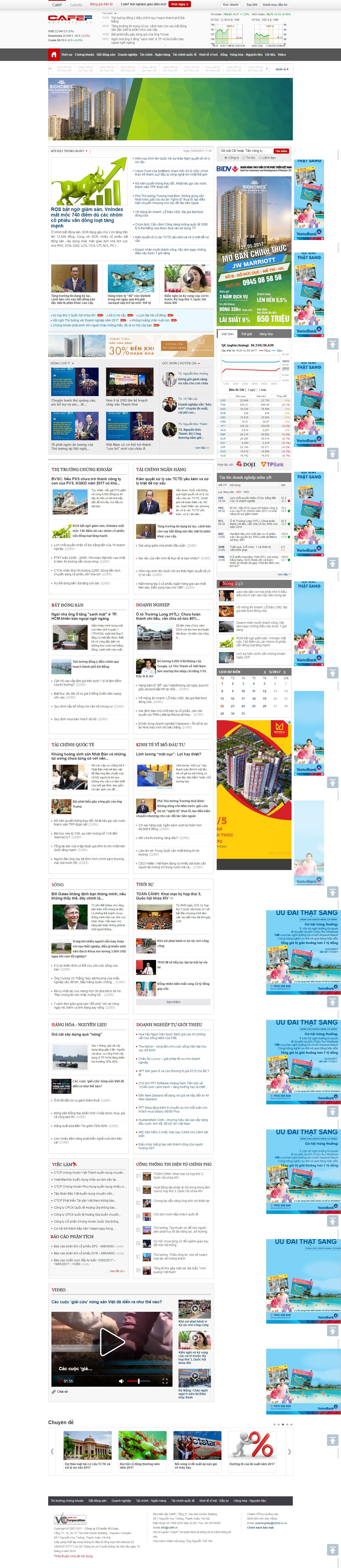 Thiết kế website tin tức cafef đẹp, chuyên nghiệp chuẩn SEO