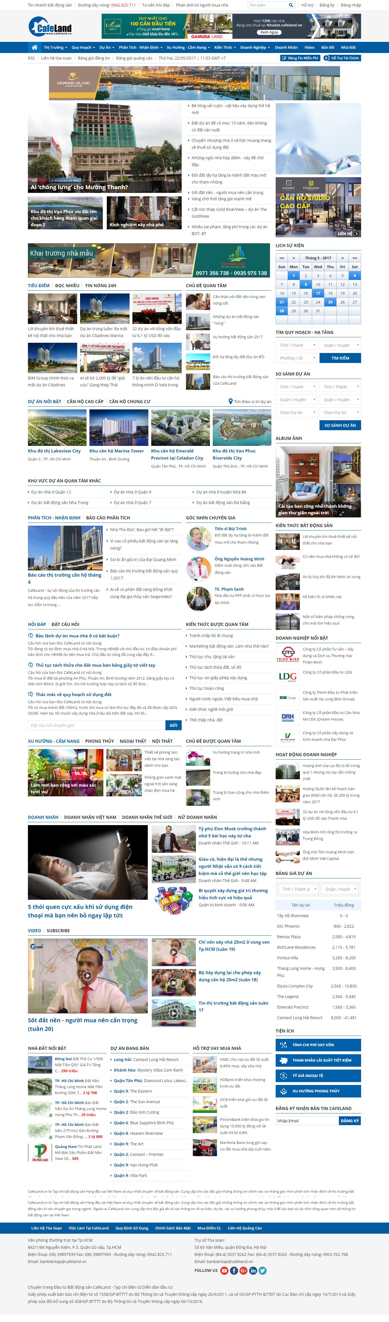 Thiết kế website bất động sản cafe land đẹp SEO nhanh hiệu quả