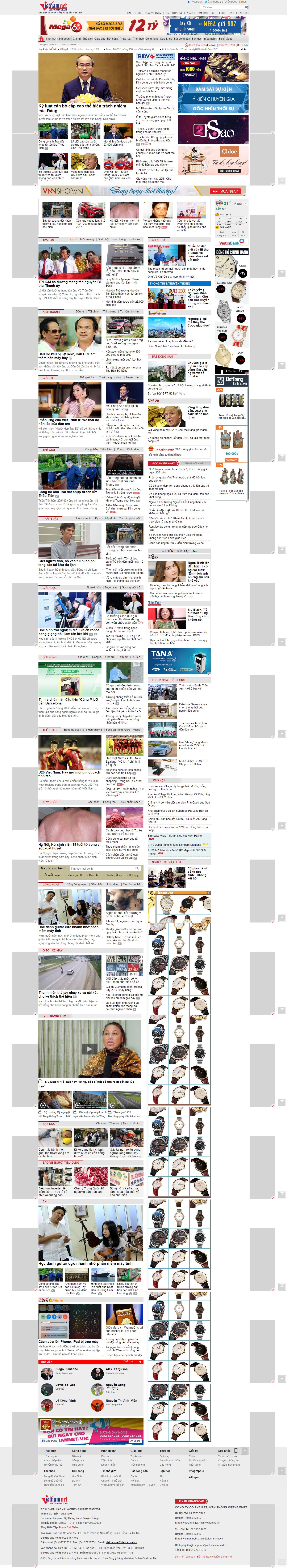 Thiết kế website tin tức Vietnamnet đẹp, chuyên nghiệp chuẩn SEO