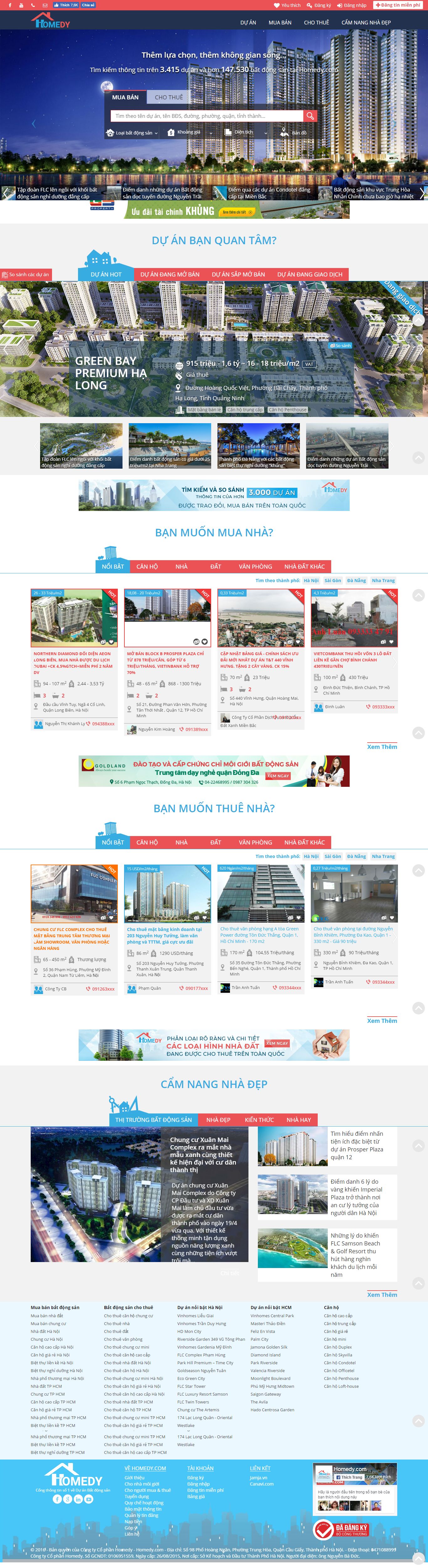 Thiết kế website bất động sản HomeDy đẹp, chuyên nghiệp chuẩn SEO