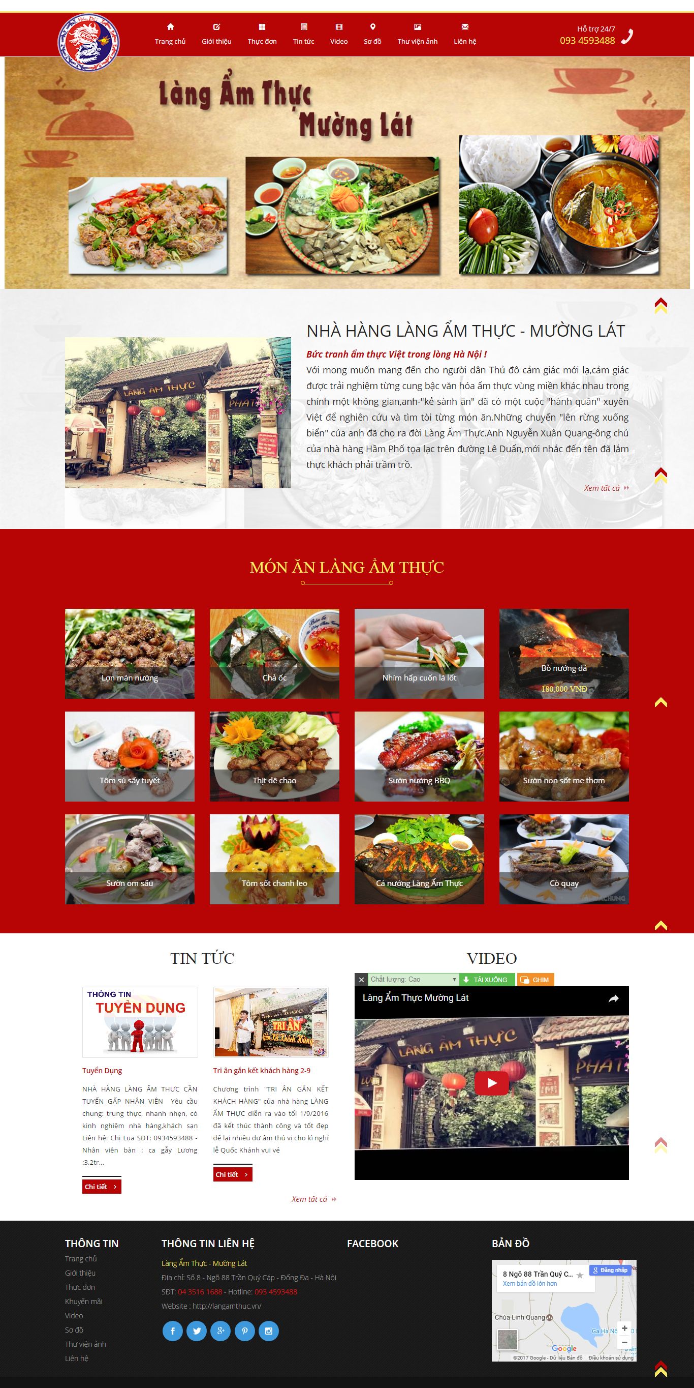 Thiết kế website làng ẩm thực Mường Lát đẹp SEO nhanh hiệu quả