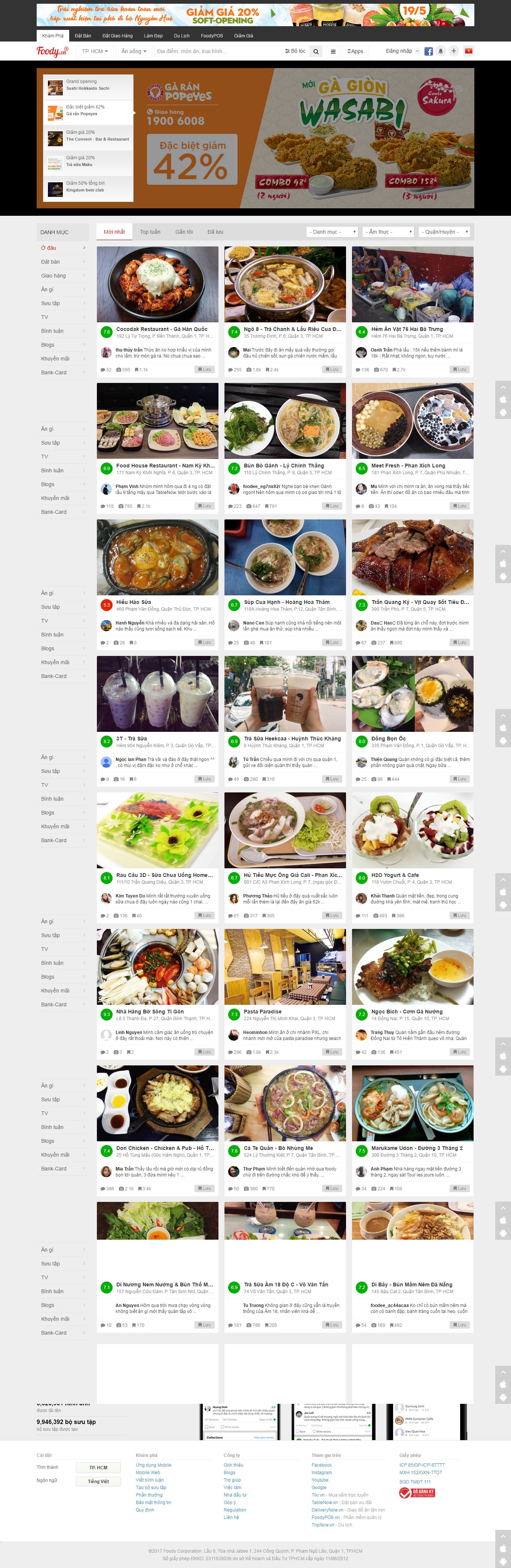 Thiết kế website địa điểm ẩm thực foody đẹp SEO nhanh hiệu quả
