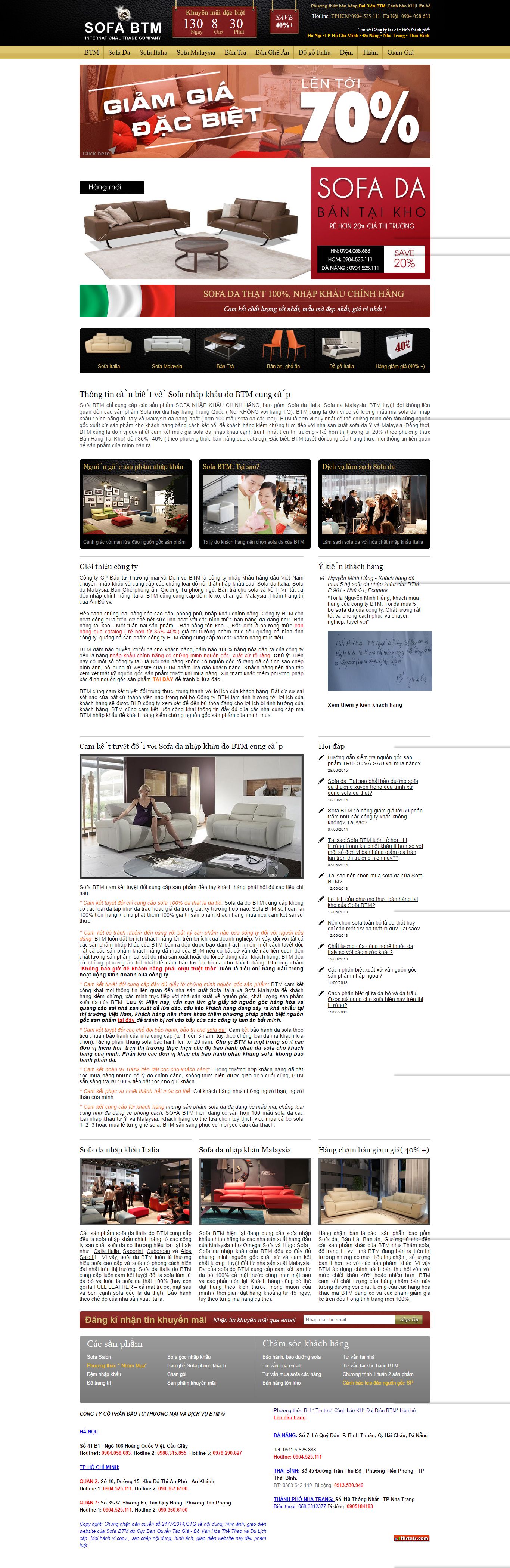 Thiết kế website nội thất sofa BTM đẹp, chuyên nghiệp chuẩn SEO