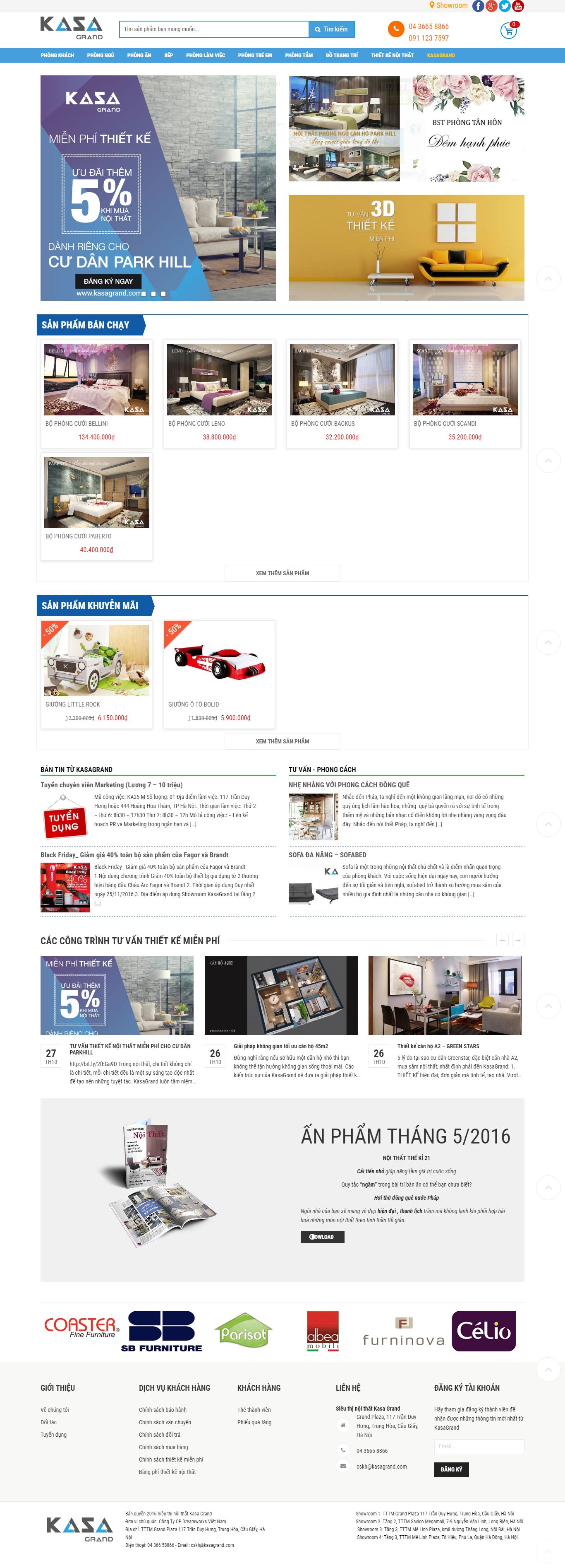 Thiết kế website nội thất Kasagrand đẹp, chuyên nghiệp chuẩn SEO