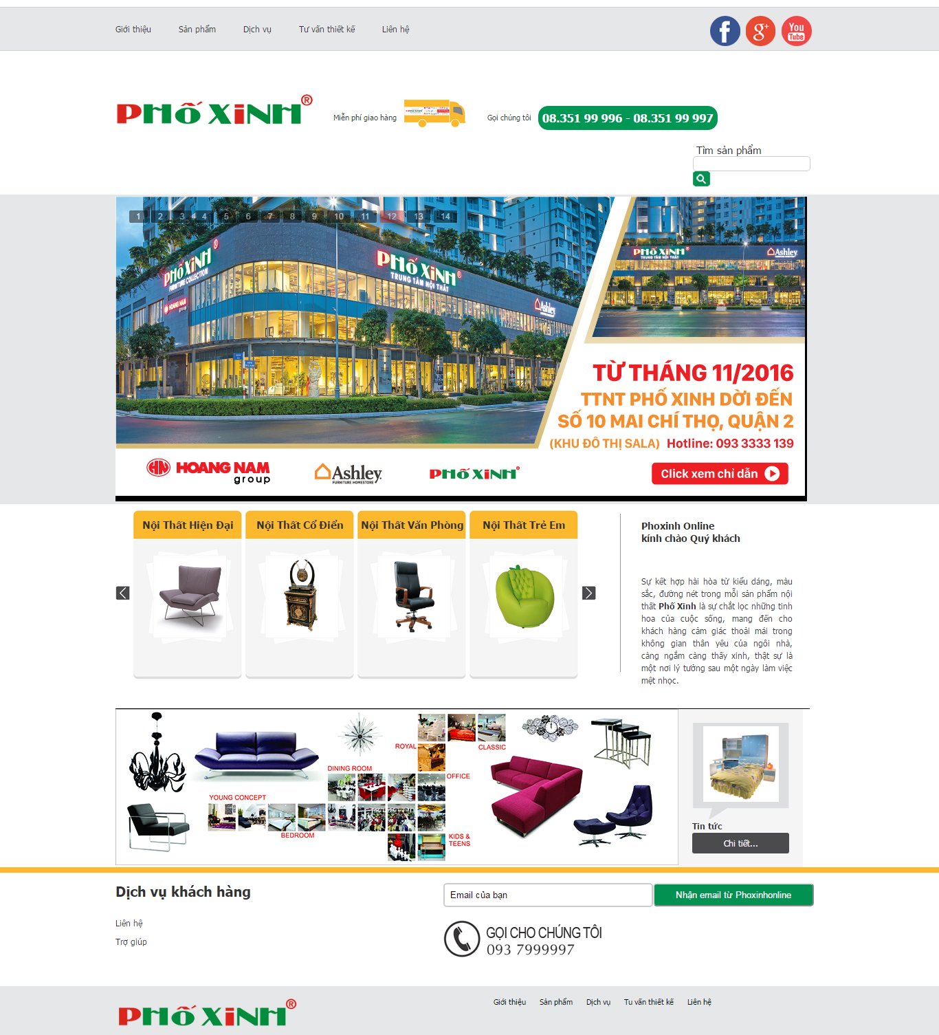 Thiết kế website nội thất phố xinh online đẹp SEO nhanh hiệu quả