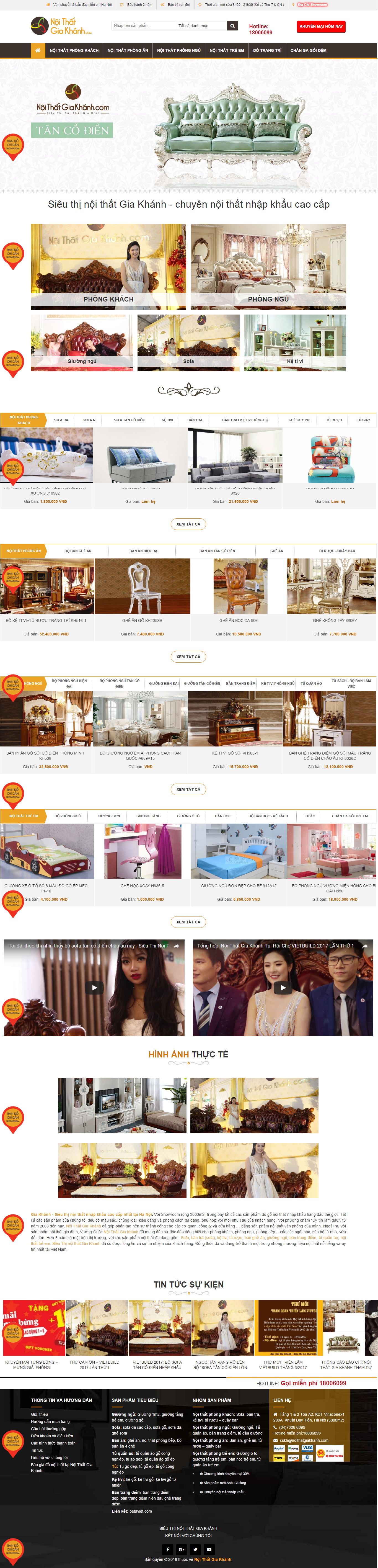 Thiết kế website nội thất Gia Khánh đẹp, chuyên nghiệp chuẩn SEO