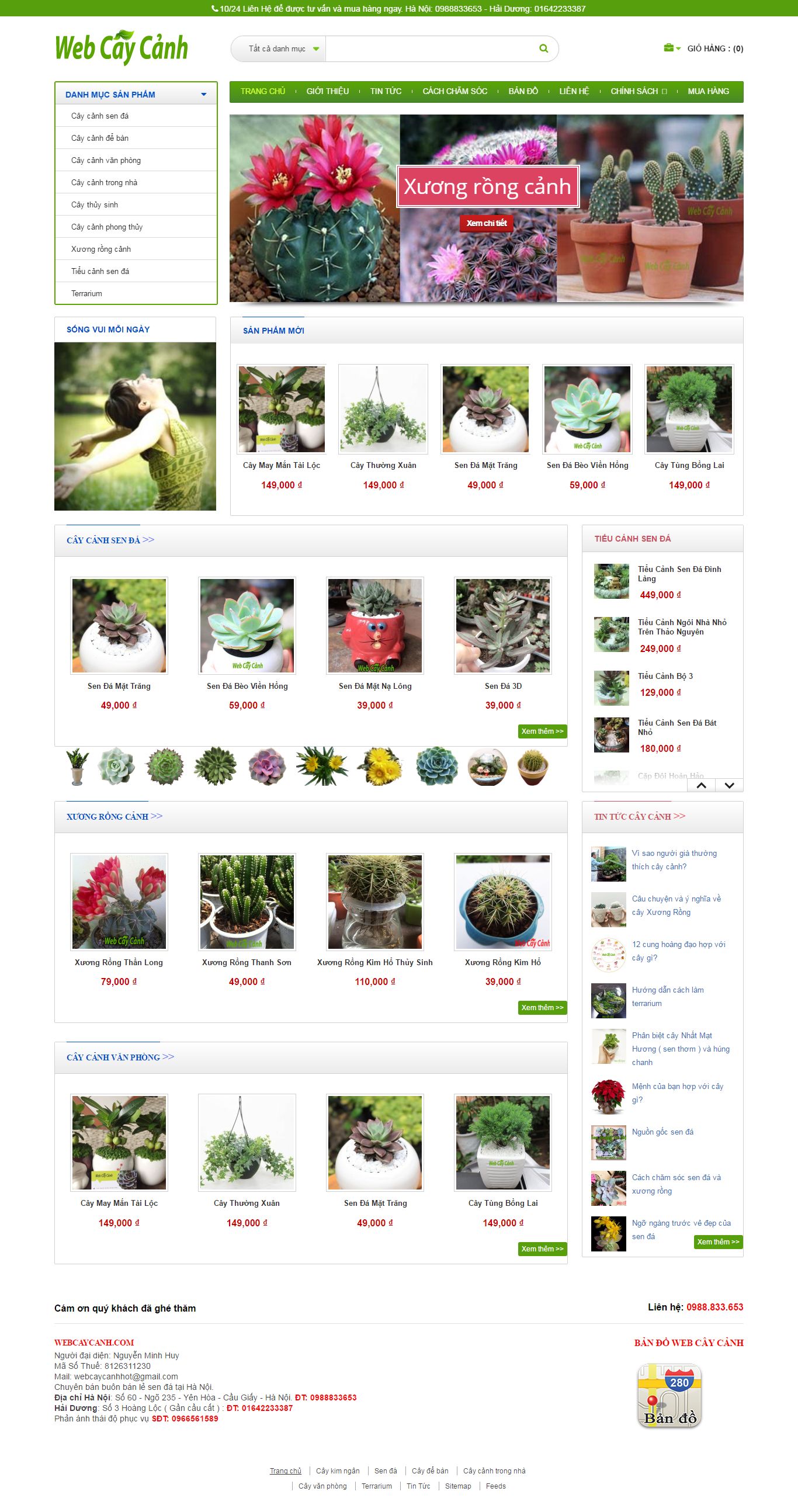 Thiết kế website bán cây cảnh đẹp, chuyên nghiệp chuẩn SEO
