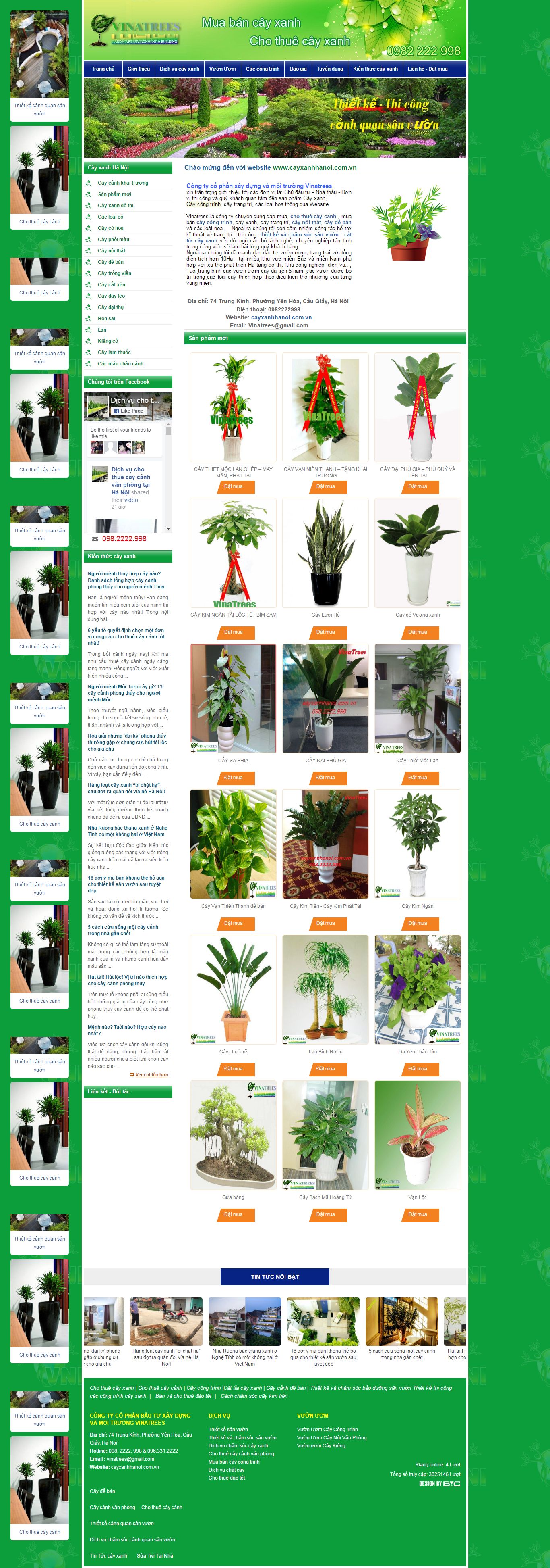 Thiết kế website mua bán cây xanh đẹp, chuyên nghiệp chuẩn SEO