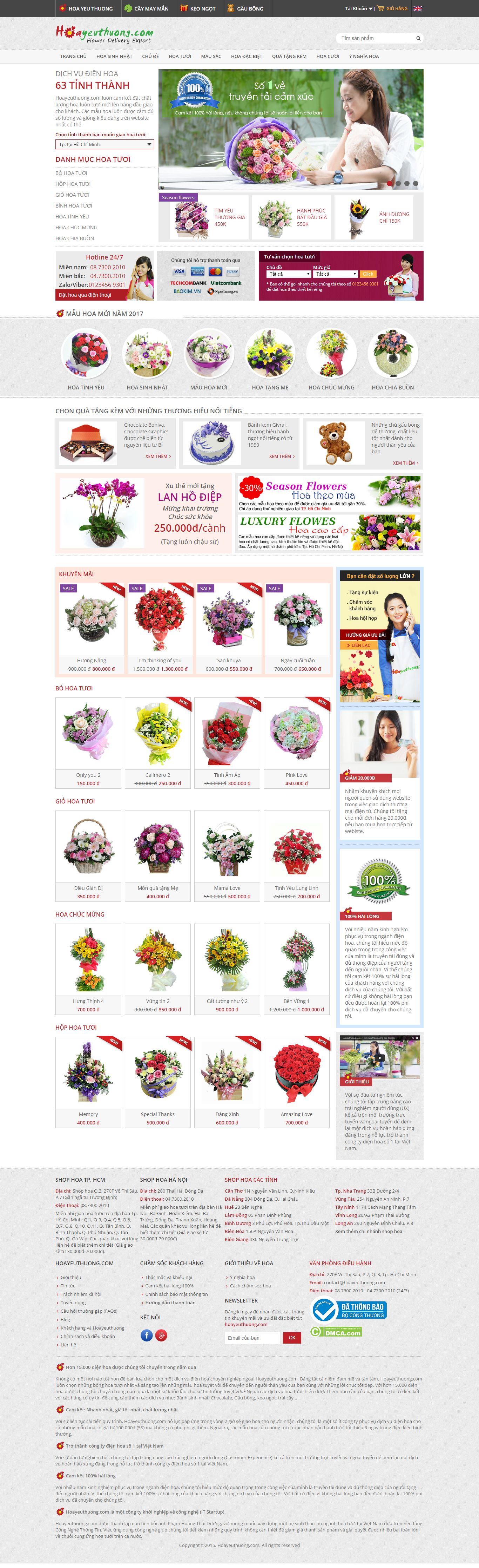 Thiết kế website shop hoa yêu thương đẹp, chuyên nghiệp chuẩn SEO