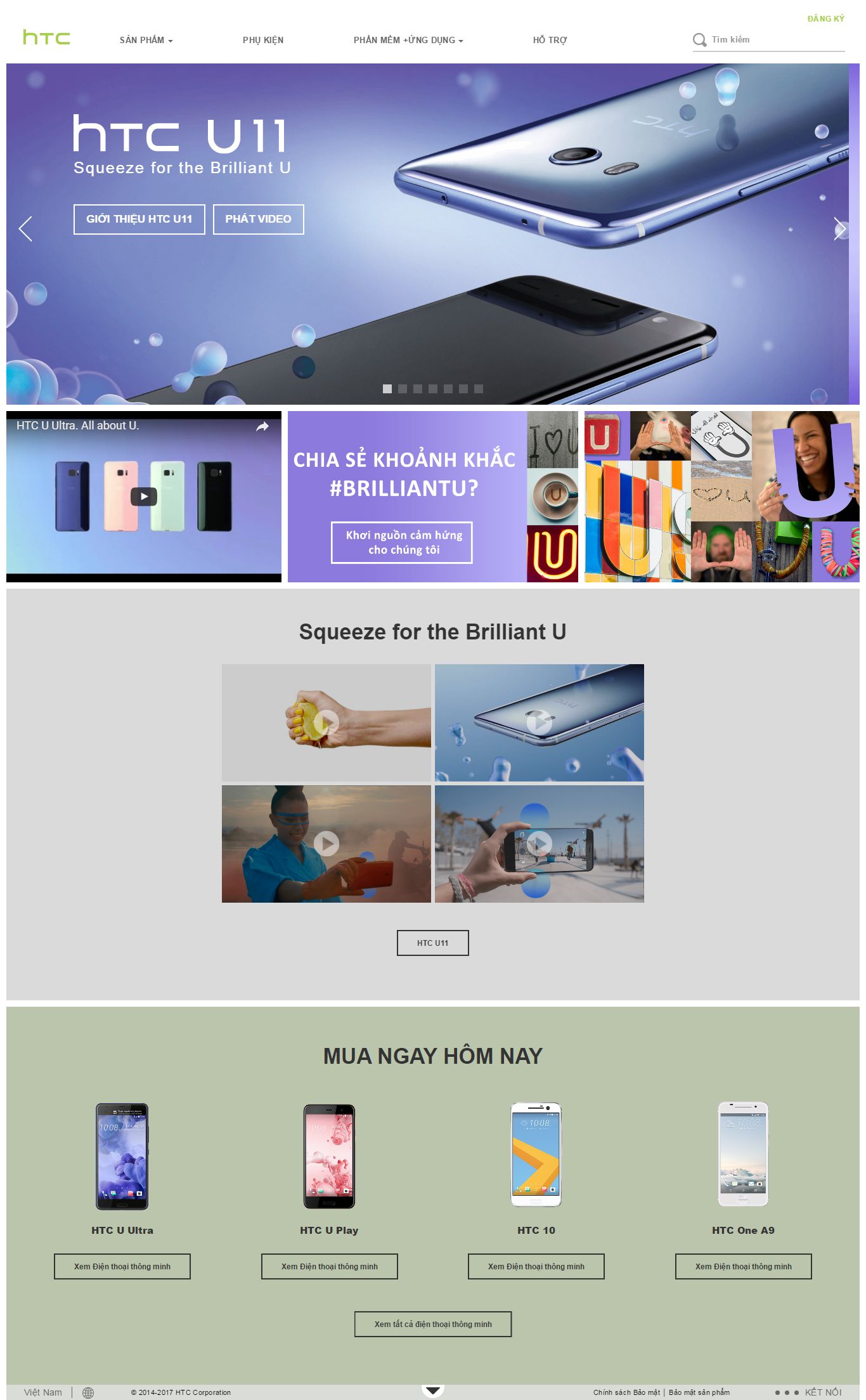 Thiết kế website HTC Việt Nam đẹp, chuyên nghiệp chuẩn SEO
