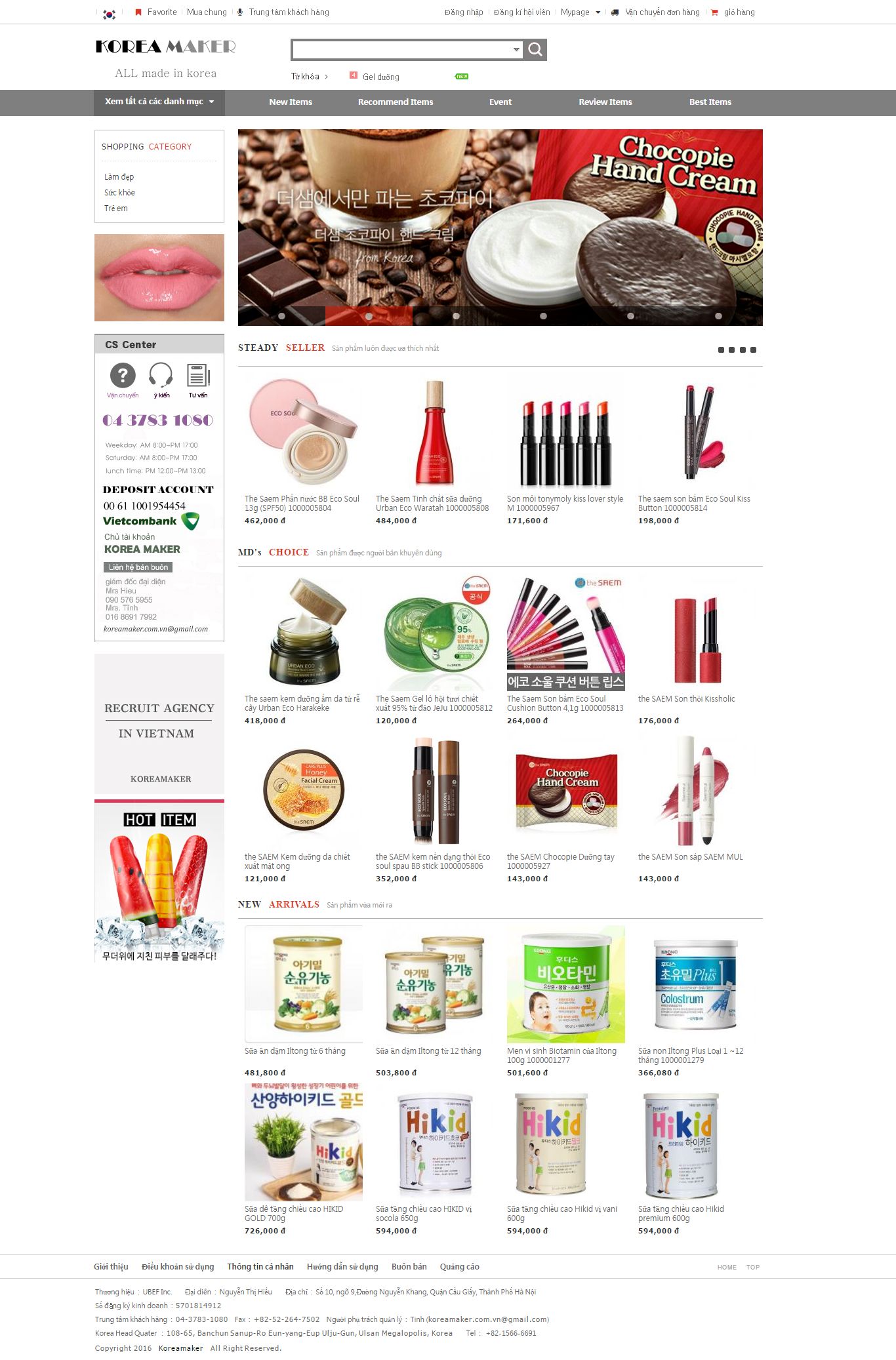 Thiết kế website korean maker đẹp, chuyên nghiệp chuẩn SEO