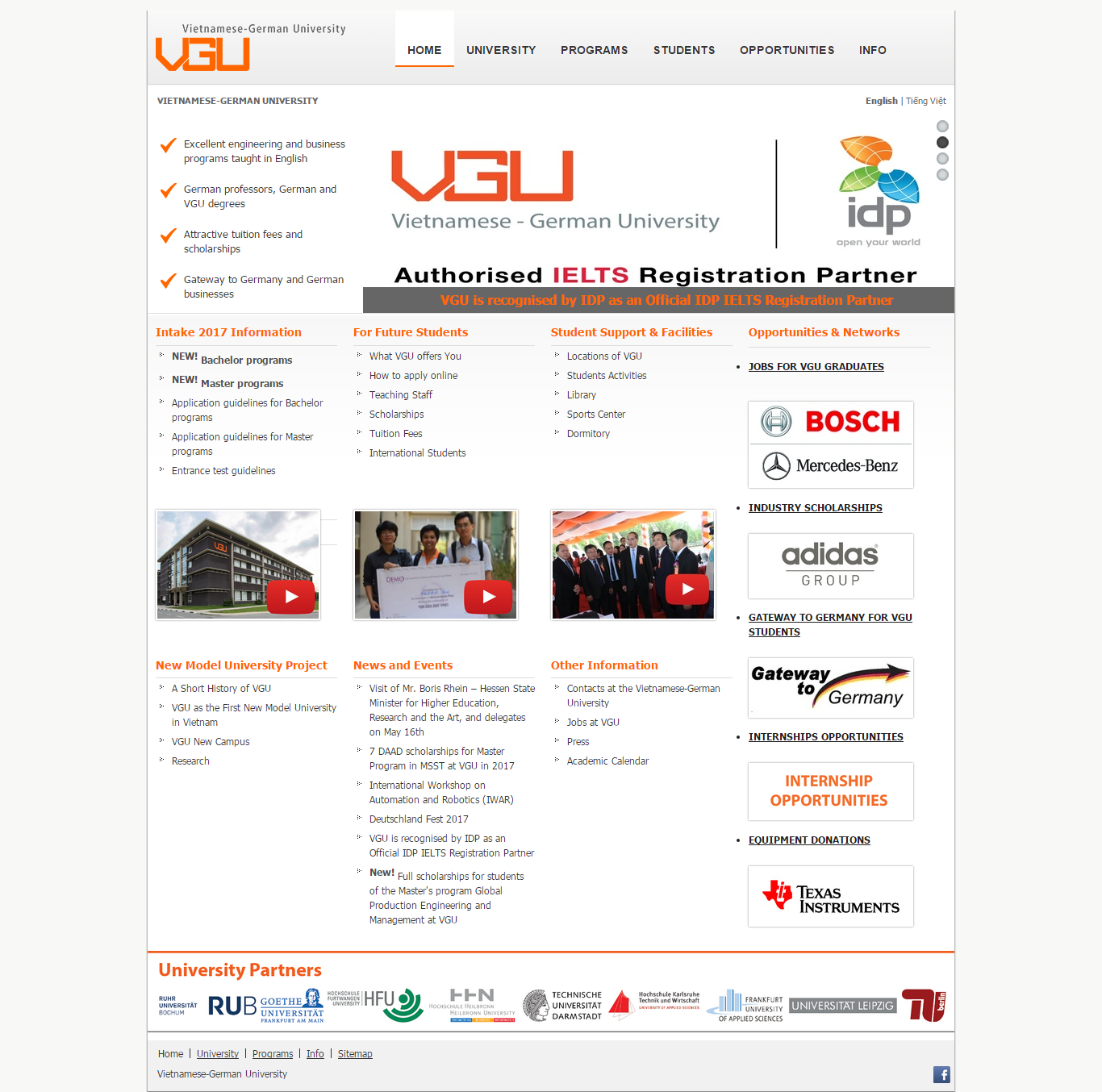 Thiết kế website Vgu đẹp, chuyên nghiệp chuẩn SEO