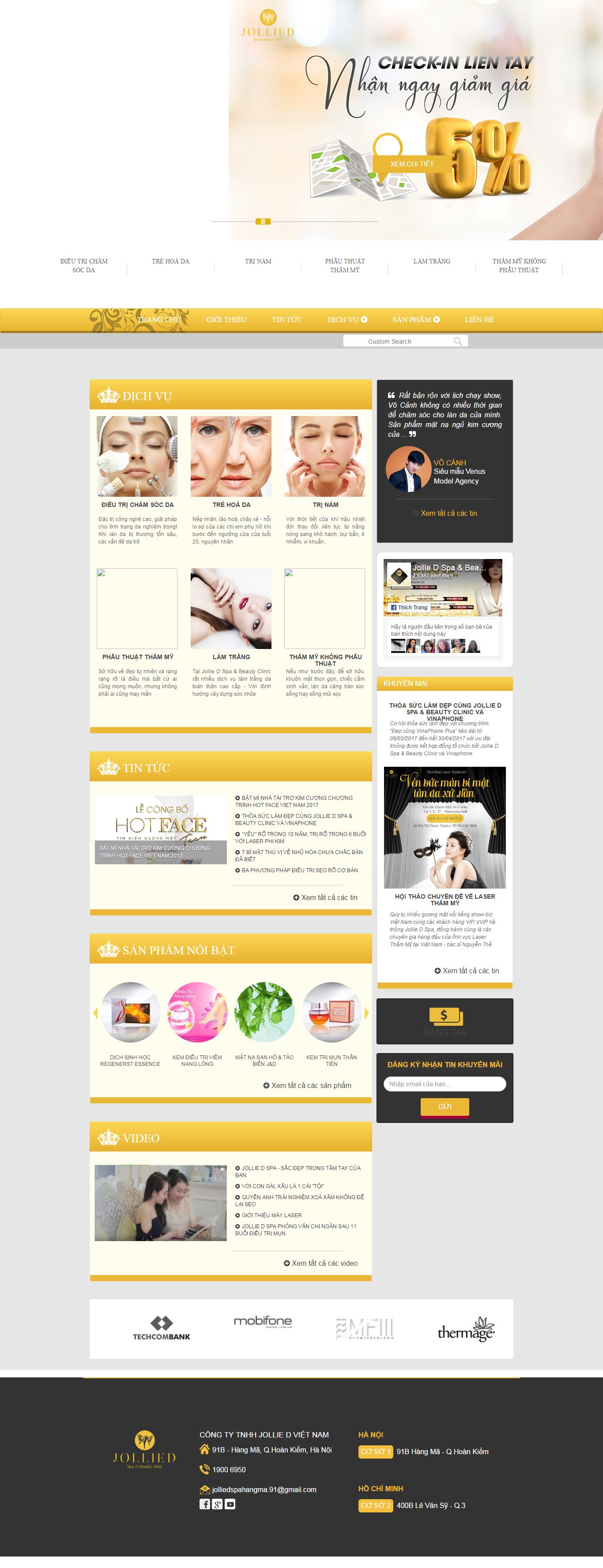 Thiết kế website JollieD spa đẹp, chuyên nghiệp chuẩn SEO