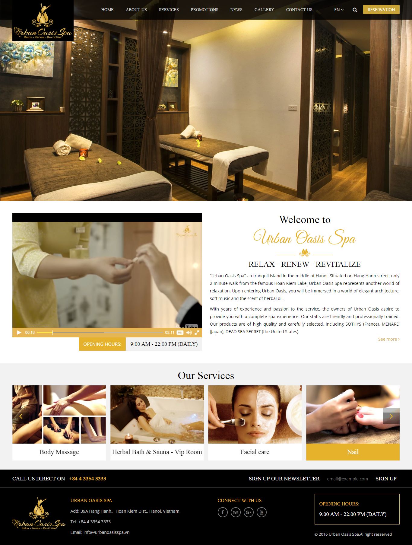 Thiết kế website Ủban Oasis spa đẹp, chuyên nghiệp chuẩn SEO
