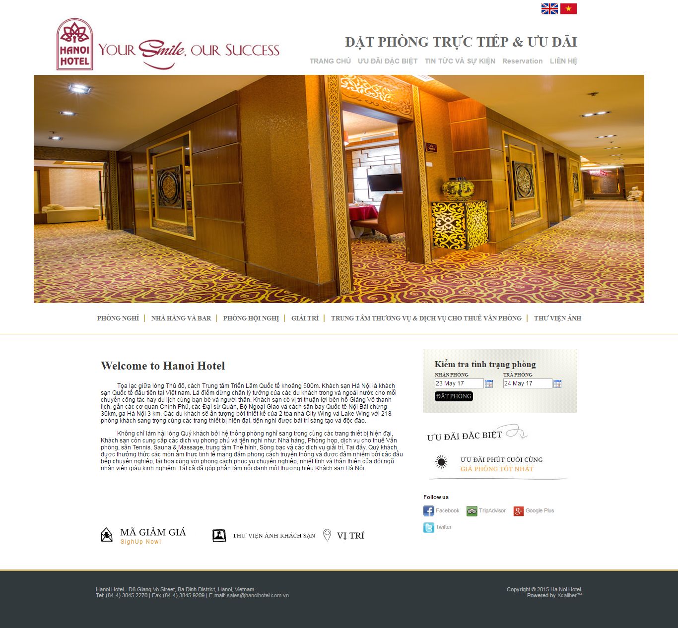 Thiết kế website Hà Nội hotel đẹp, chuyên nghiệp chuẩn SEO