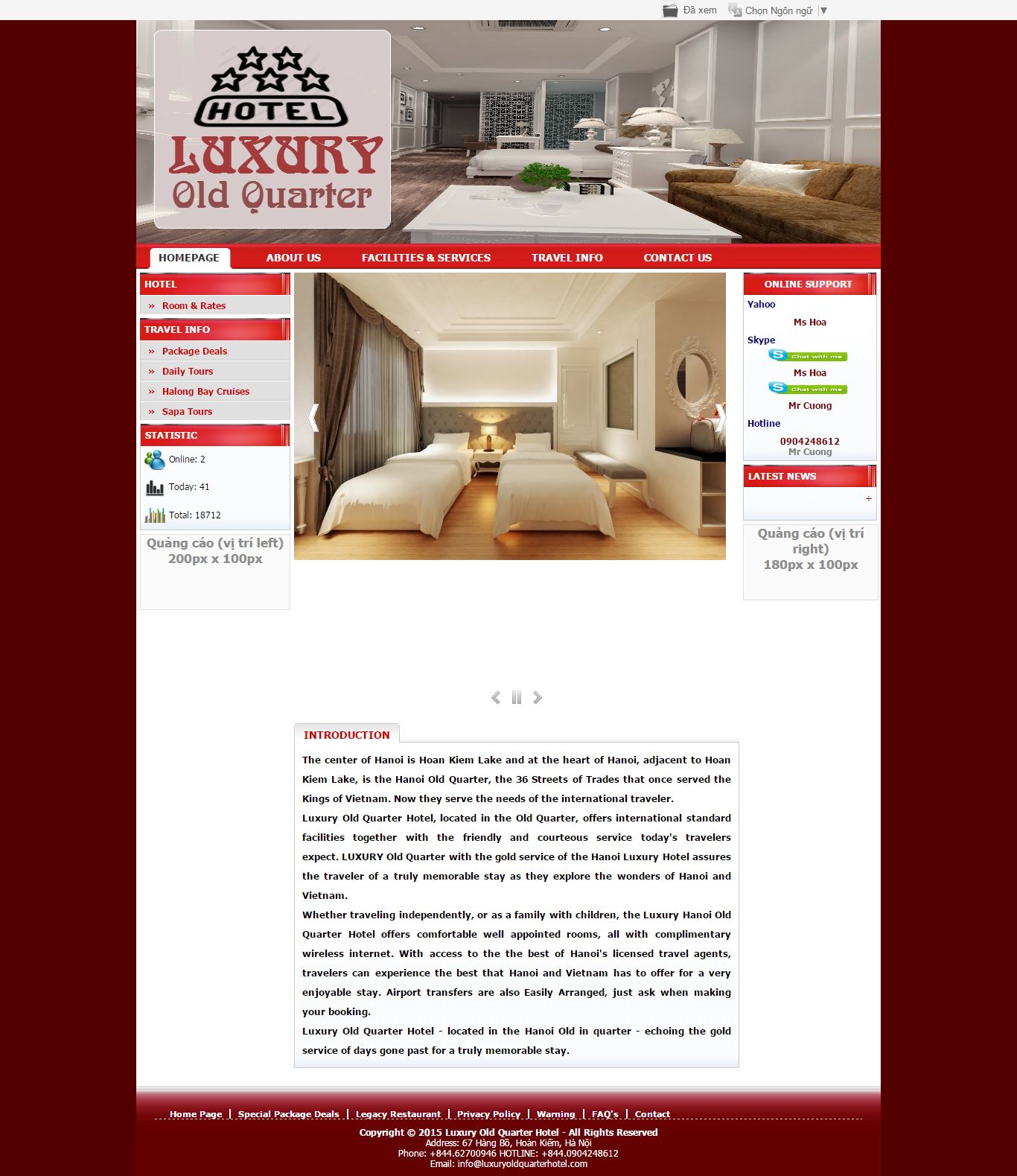 Thiết kế website Luxury Old Quarter Hotel đẹp, chuyên nghiệp chuẩn SEO