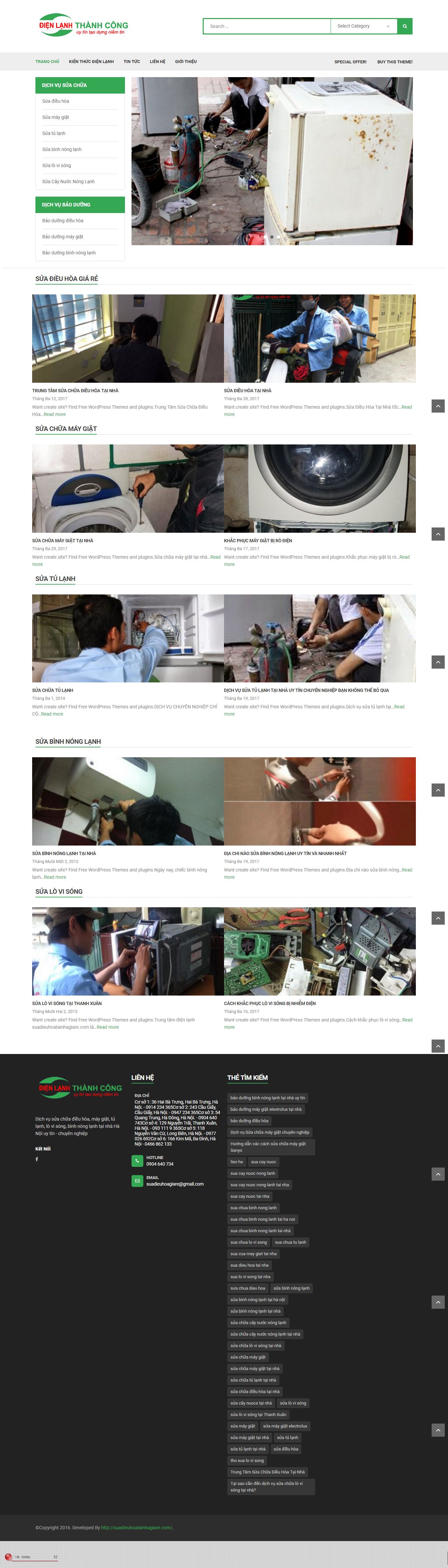 Thiết kế website sửa chữa điện lạnh thành công