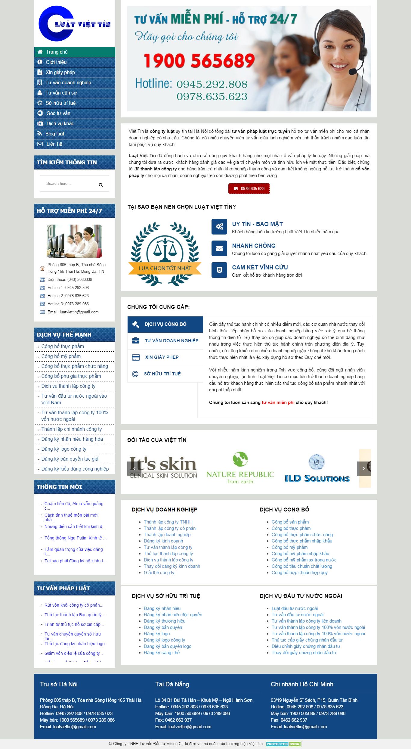 Thiết kế website công ty luật Việt Tín đẹp, chuyên nghiệp chuẩn SEO