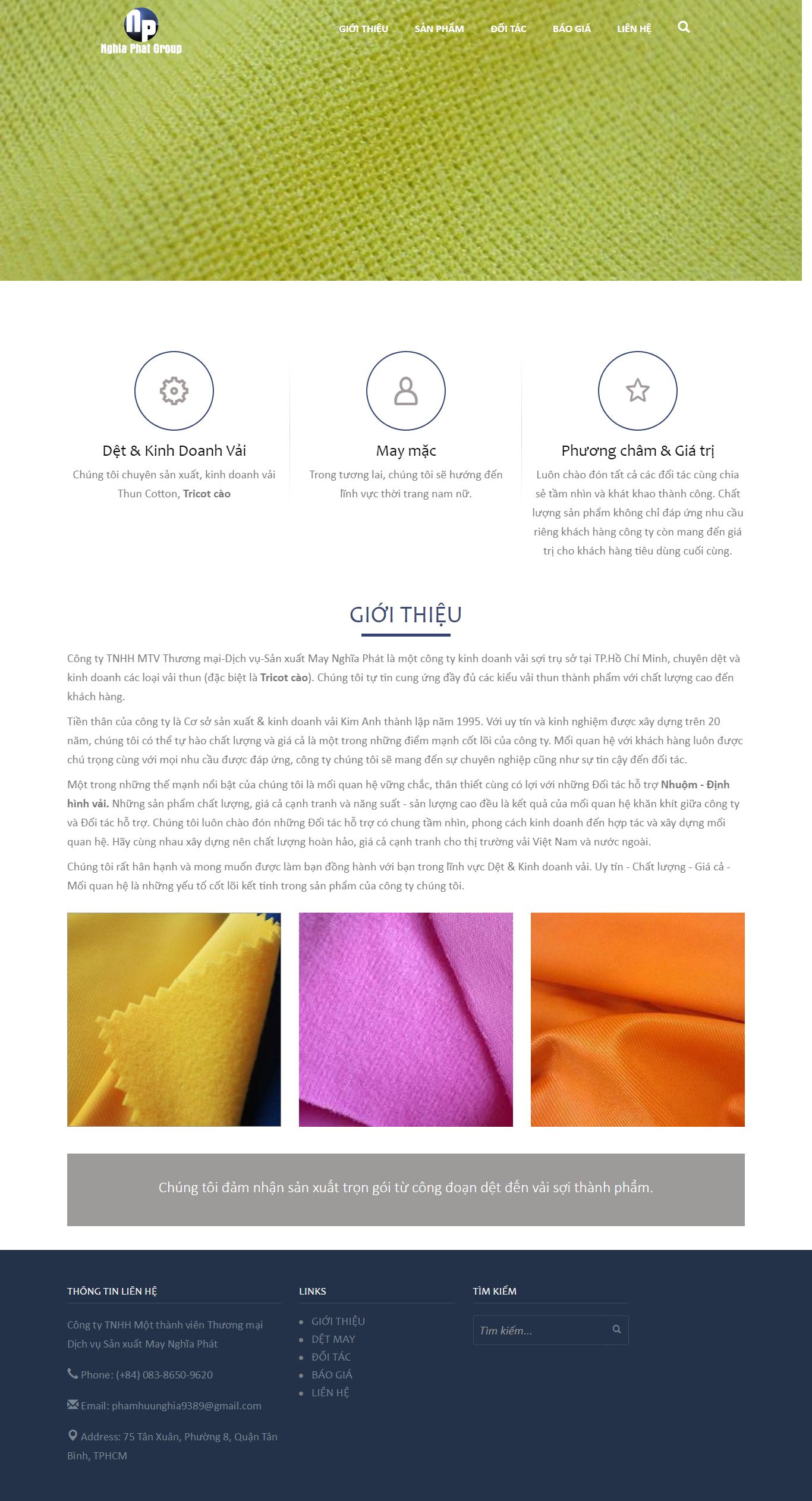 Thiết kế website Nghĩa Phát group đẹp, chuyên nghiệp chuẩn SEO