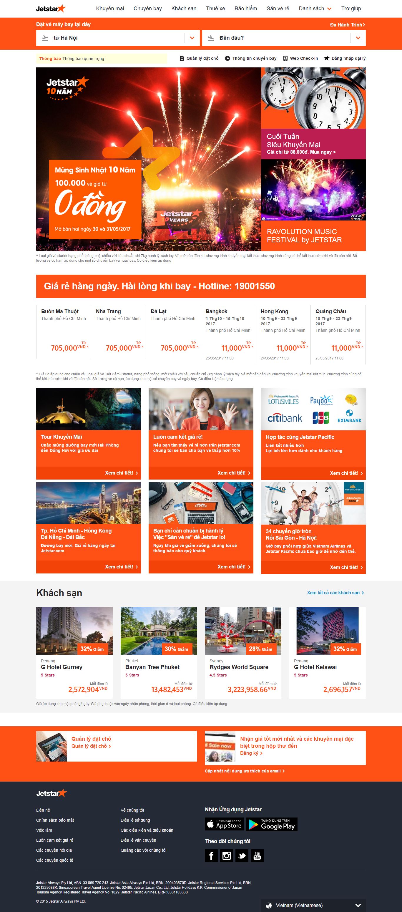 Thiết kế website vé máy bay jetstar đẹp, chuyên nghiệp chuẩn SEO