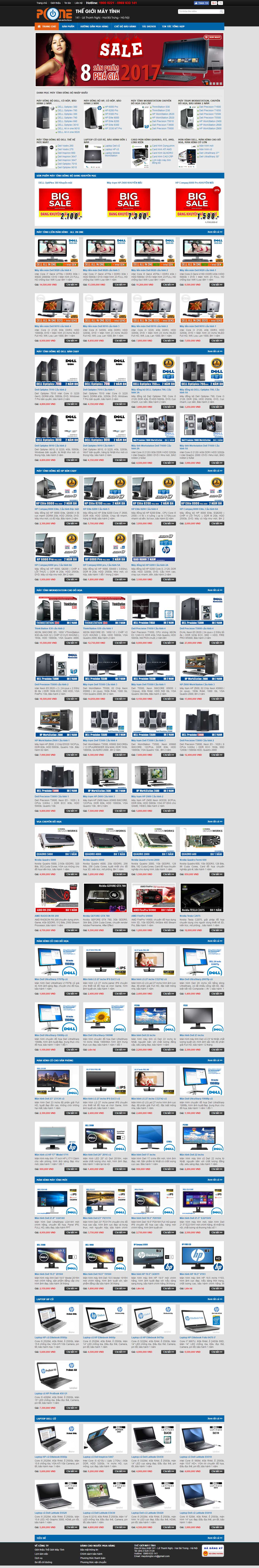 Thiết kế website thế giới máy tính đẹp, chuyên nghiệp chuẩn SEO