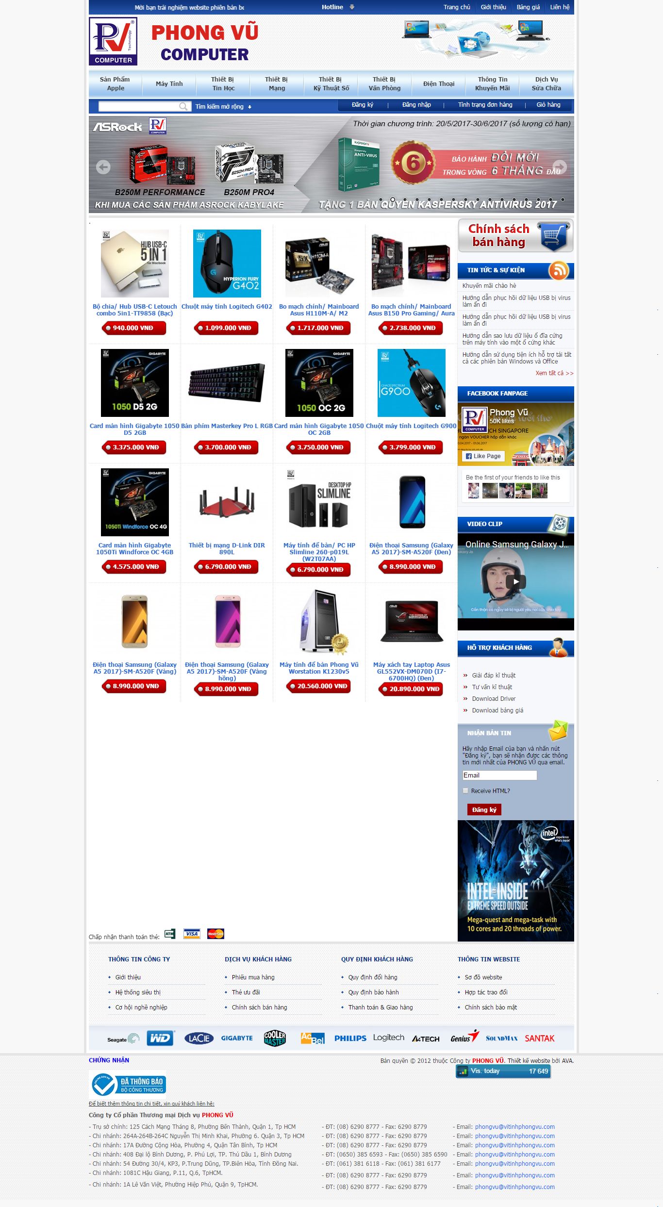 Thiết kế website Phong Vũ computer đẹp, chuyên nghiệp chuẩn SEO