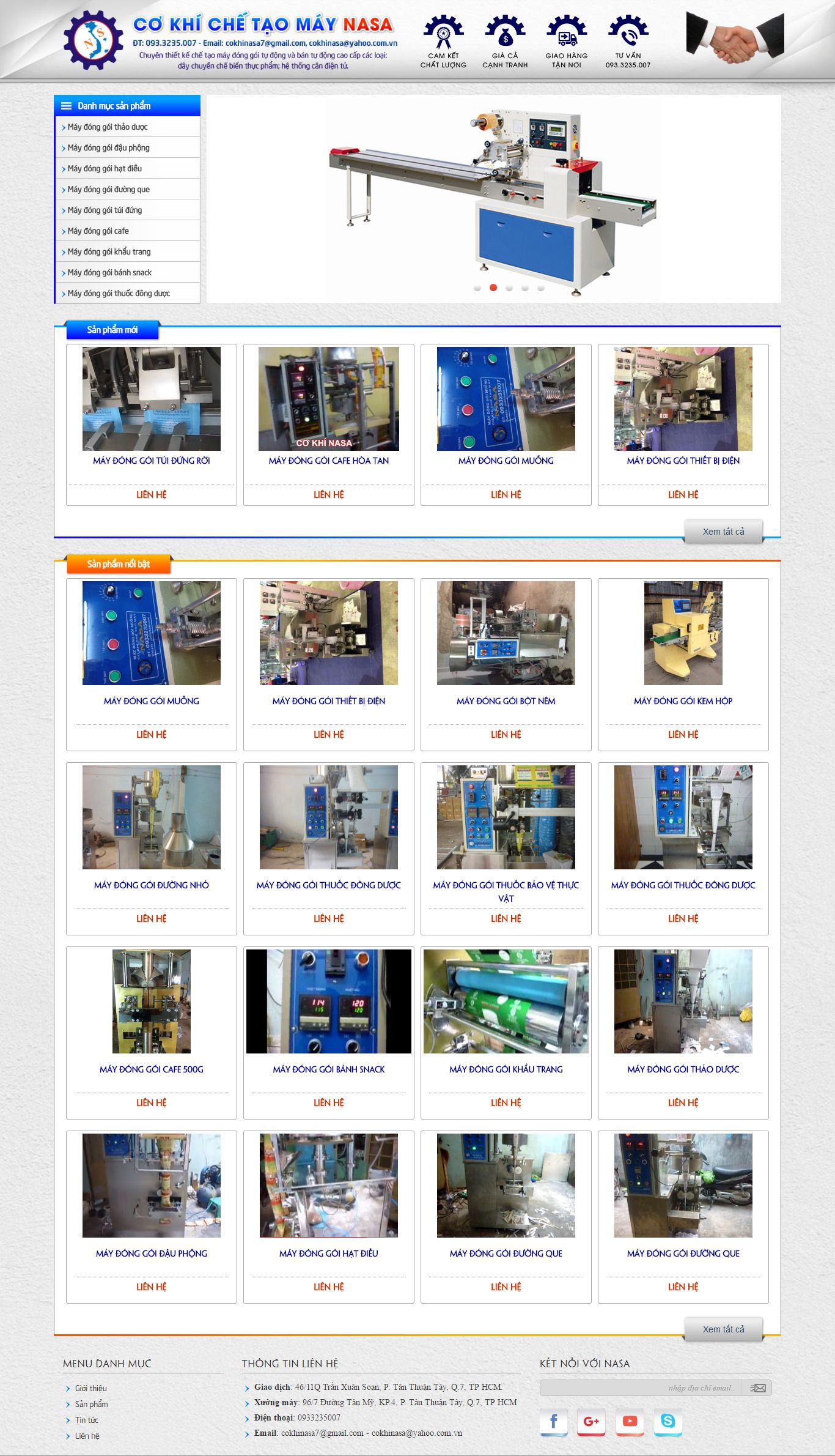 Thiết kế website cơ khí NASA đẹp, chuyên nghiệp chuẩn SEO