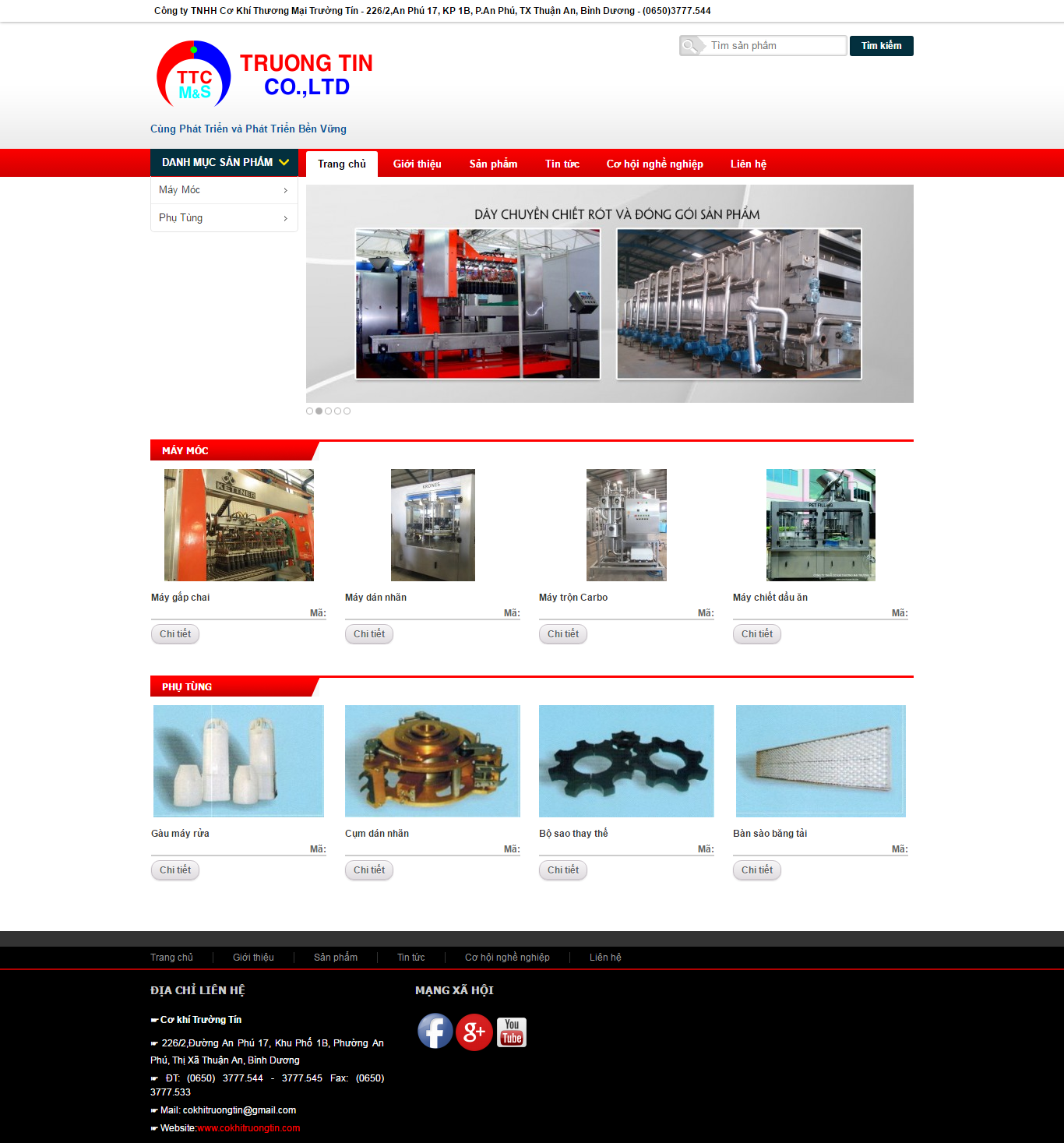 Thiết kế website cơ khí Trường Tín đẹp, chuyên nghiệp chuẩn SEO