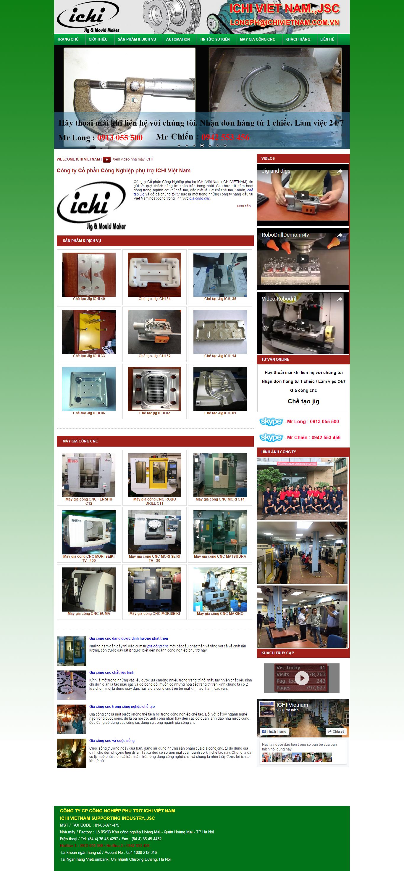 Thiết kế website cơ khí ichi đẹp, chuyên nghiệp chuẩn SEO