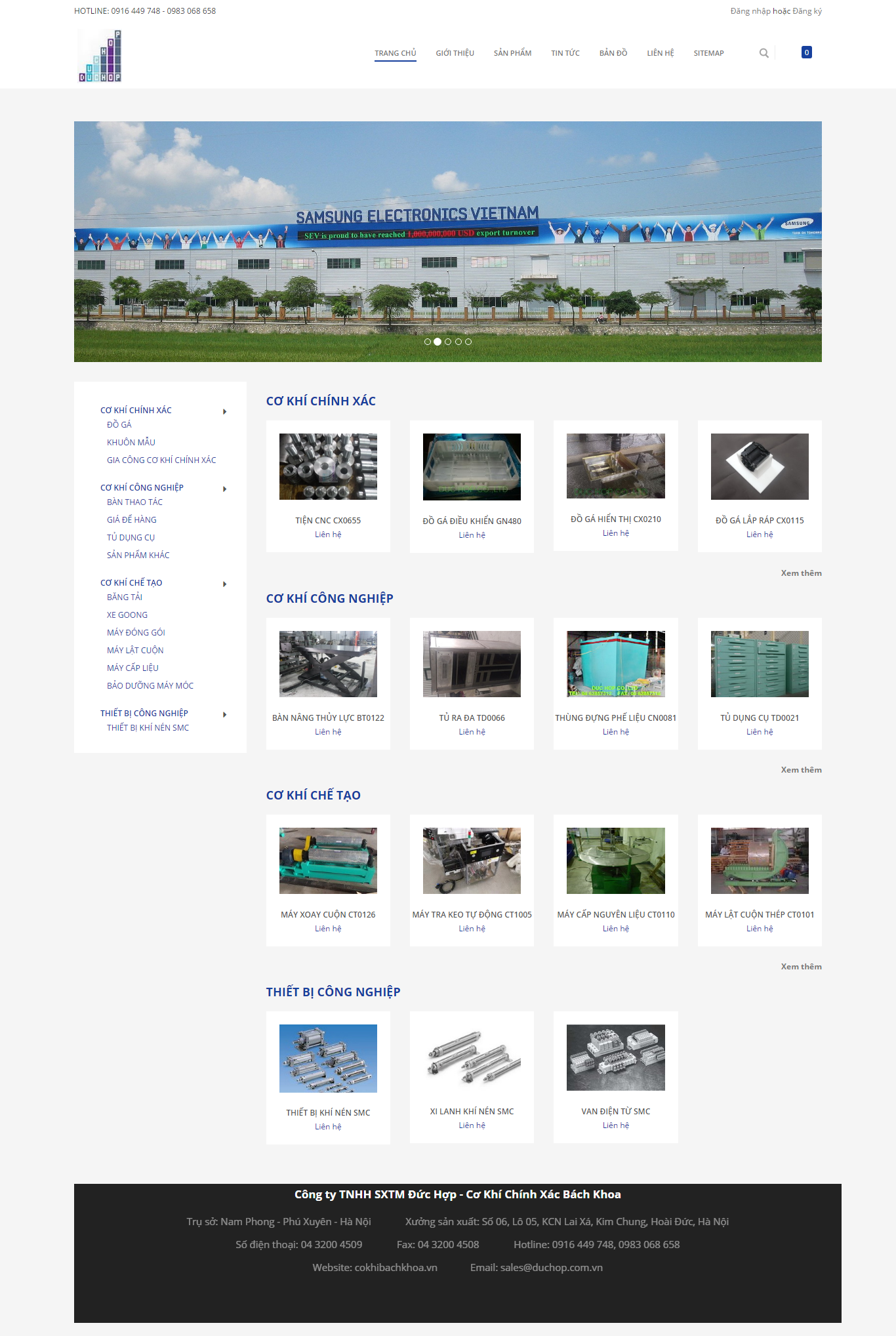 Thiết kế website cơ khí Bách Khoa đẹp, chuyên nghiệp chuẩn SEO