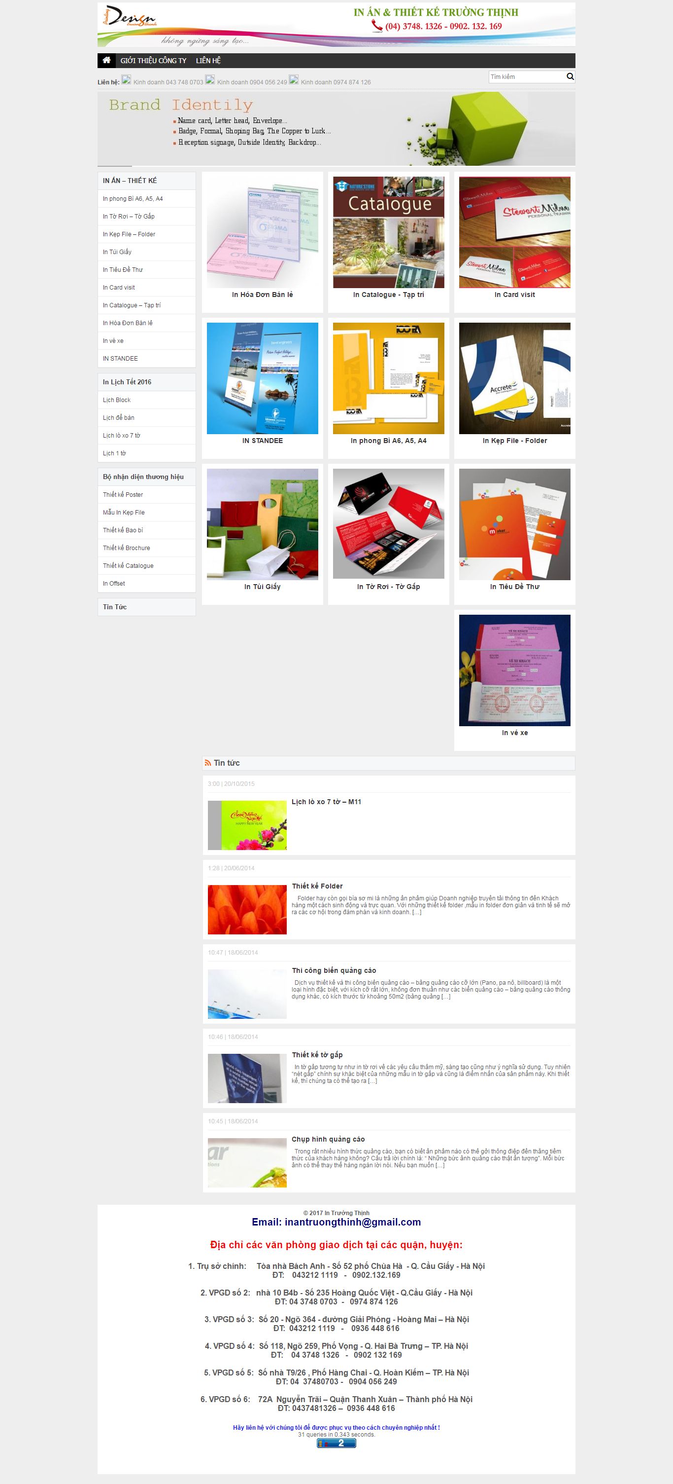 Thiết kế website in ấn Trường Thịnh đẹp, chuyên nghiệp chuẩn SEO