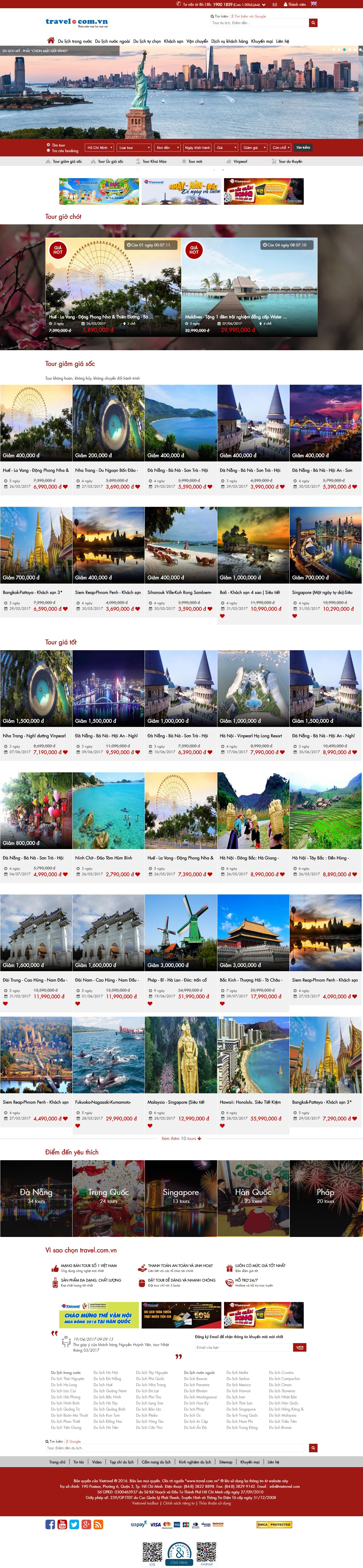 Thiết kế website mạng bán tour trực tuyến đẹp SEO nhanh hiệu quả