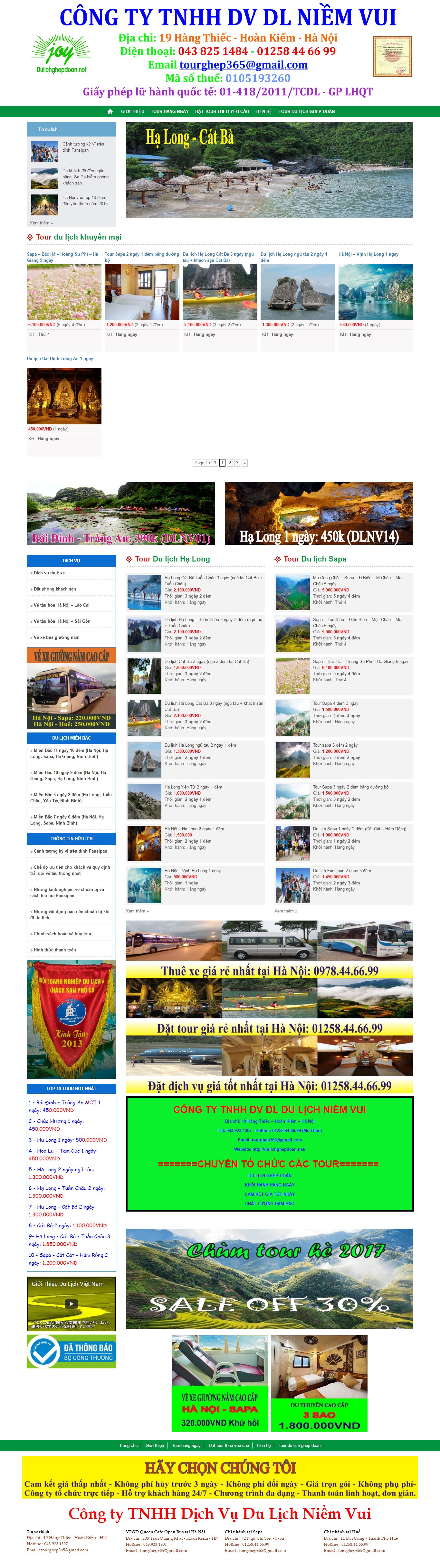 Thiết kế website du lịch ghép đoàn đẹp, chuyên nghiệp chuẩn SEO