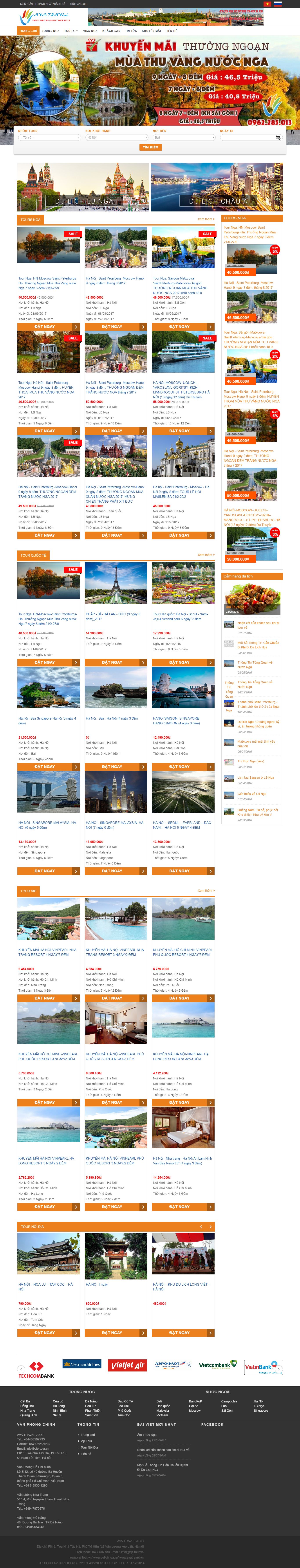 Thiết kế website vip tour đẹp, chuyên nghiệp chuẩn SEO