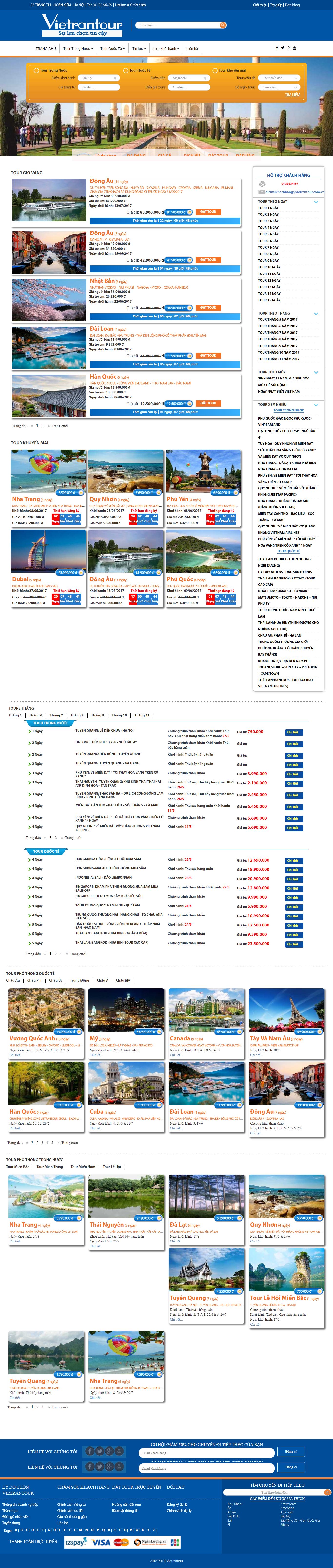 Thiết kế website vietrantour đẹp, chuyên nghiệp chuẩn SEO