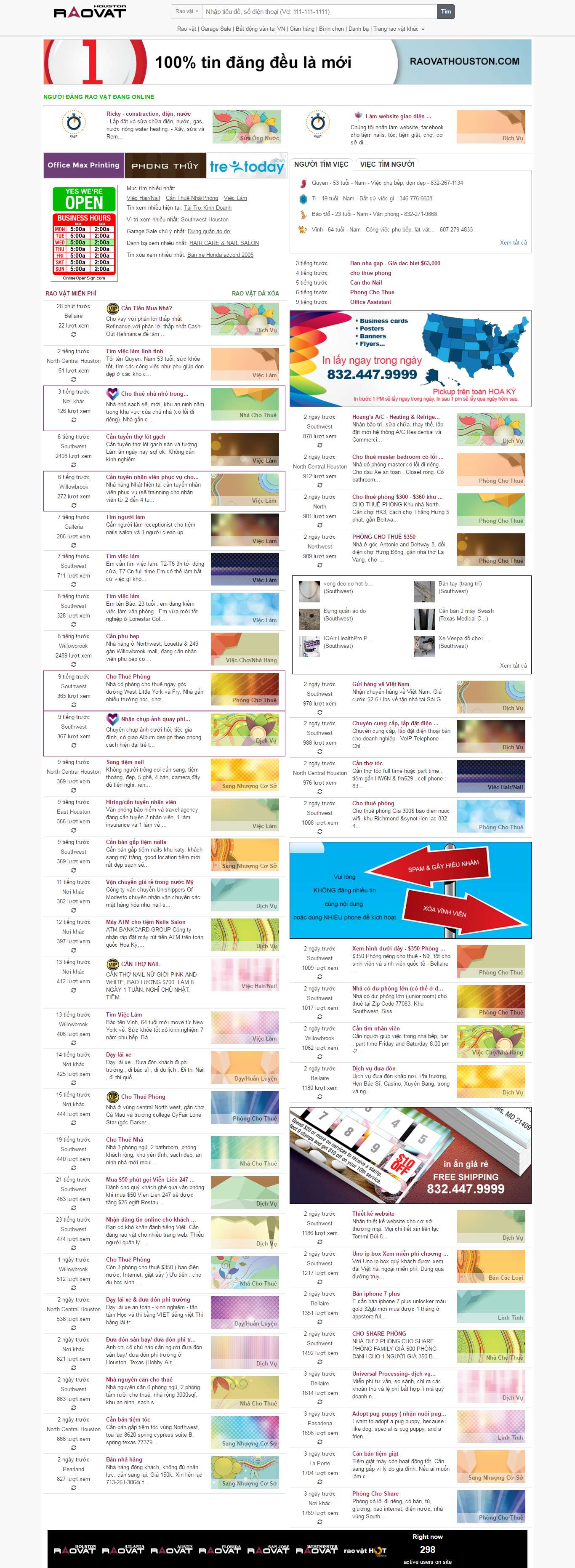 Thiết kế website rao vặt houston đẹp, chuyên nghiệp chuẩn SEO