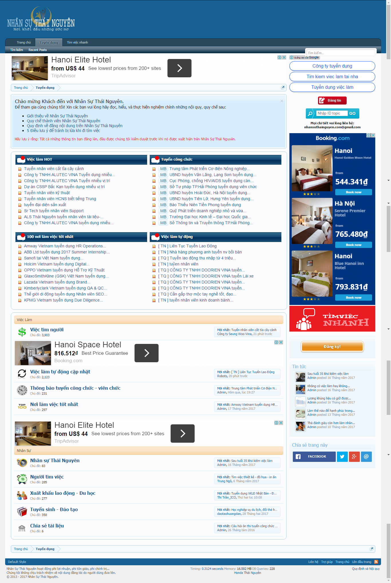Thiết kế website việc làm Thái Nguyên đẹp, chuyên nghiệp chuẩn SEO