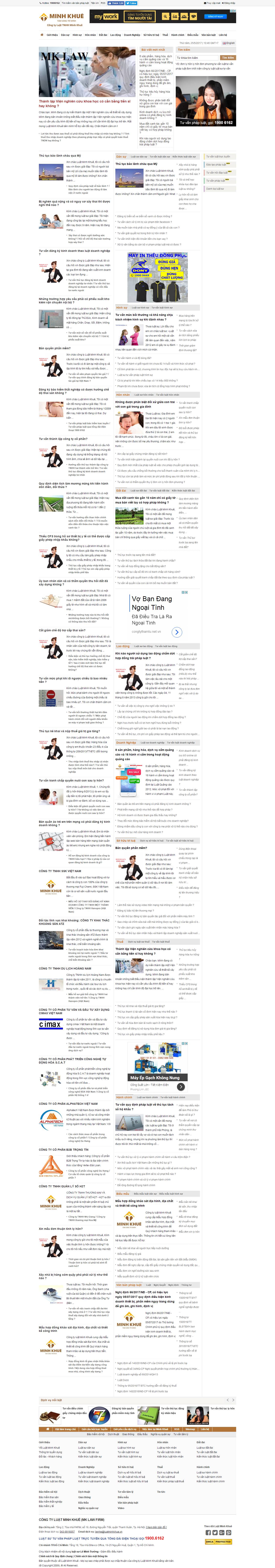 Thiết kế website tư vấn luật Minh Khuê đẹp, chuyên nghiệp chuẩn SEO