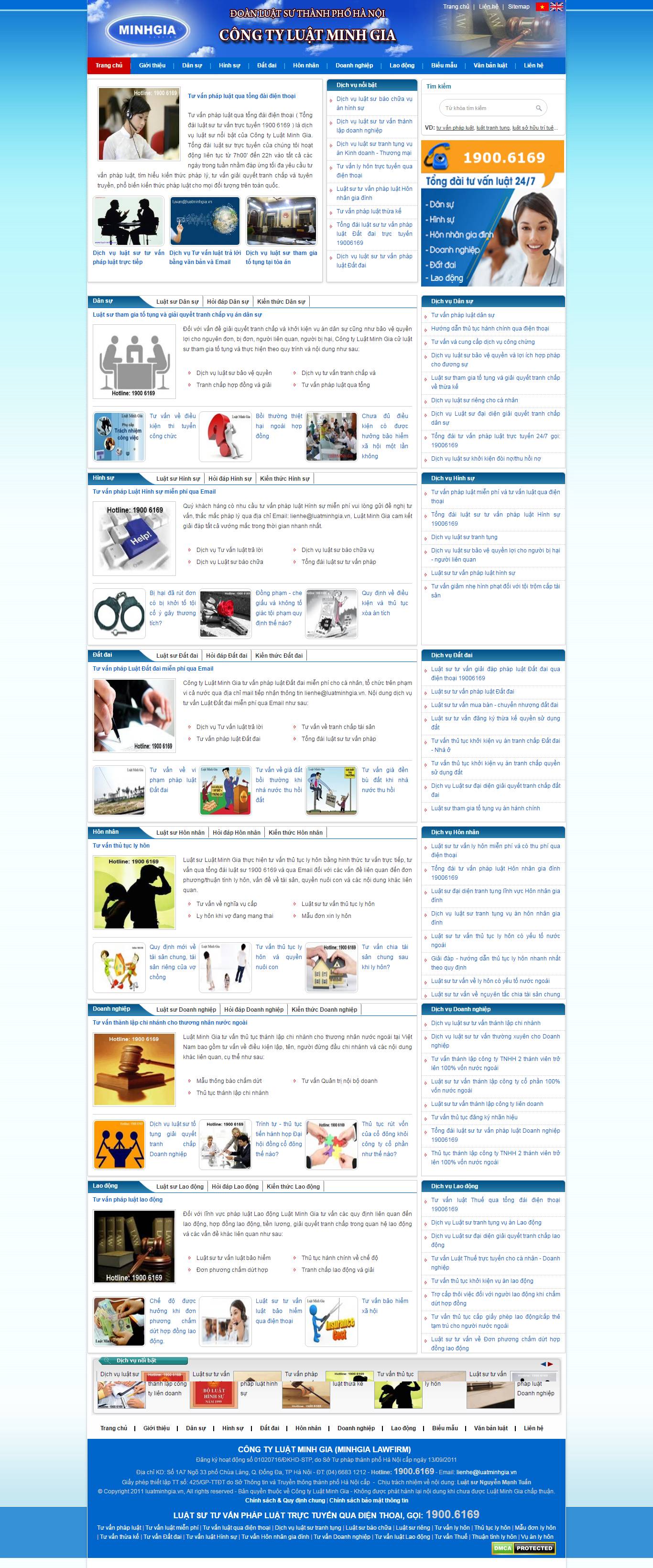Thiết kế website tư vấn luật Minh Gia đẹp, chuyên nghiệp chuẩn SEO