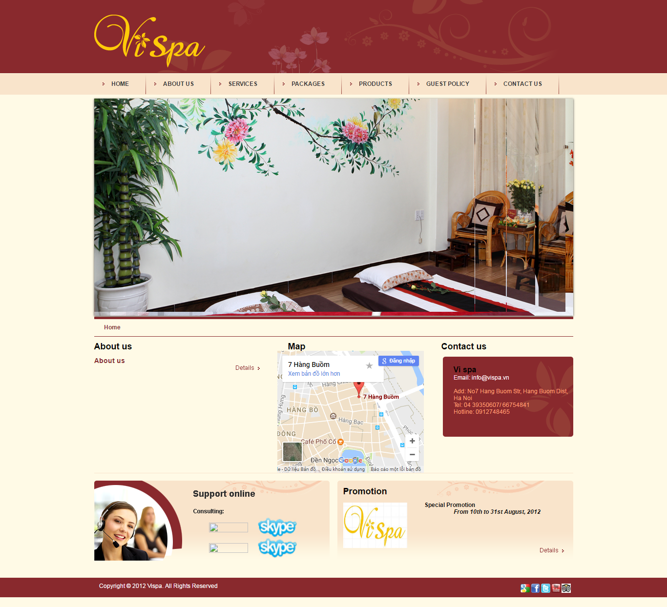 Thiết kế website VI spa đẹp, chuyên nghiệp chuẩn SEO