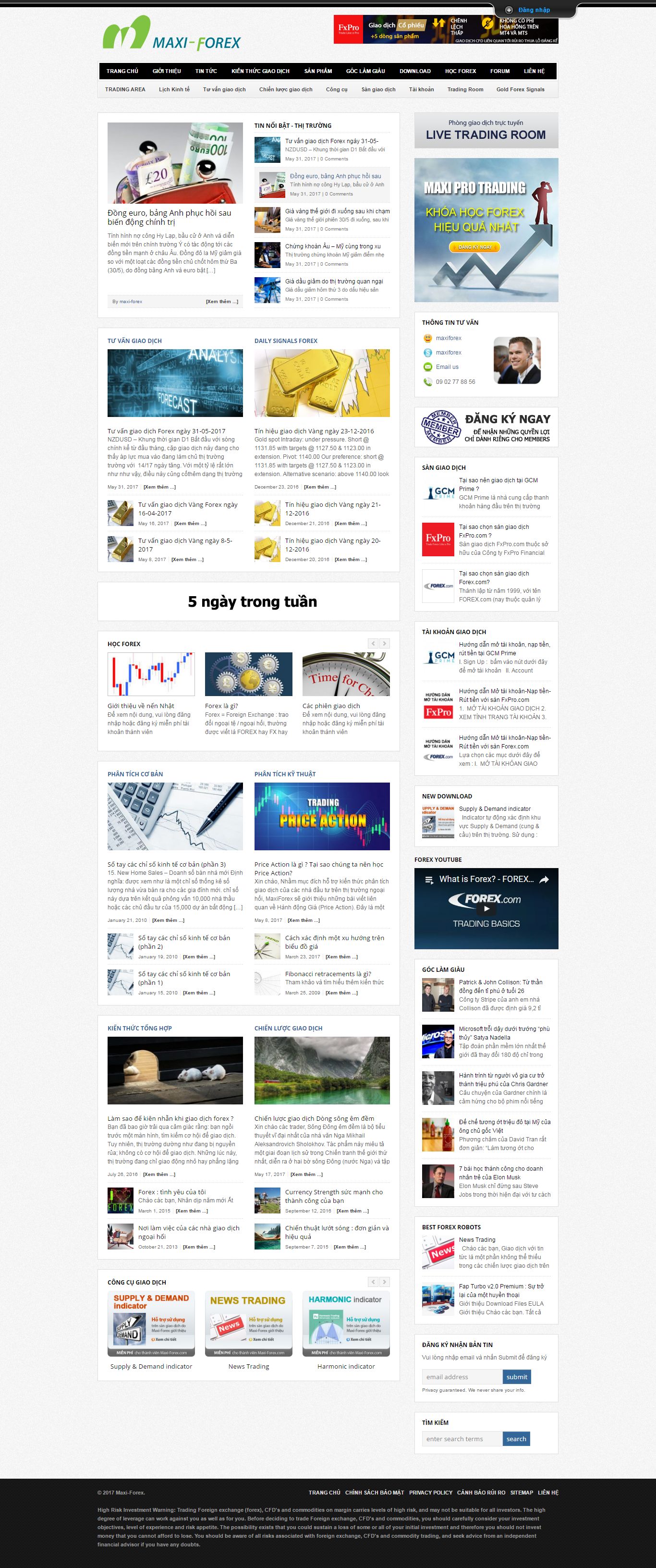 Thiết kế website forex đẹp, chuyên nghiệp chuẩn SEO