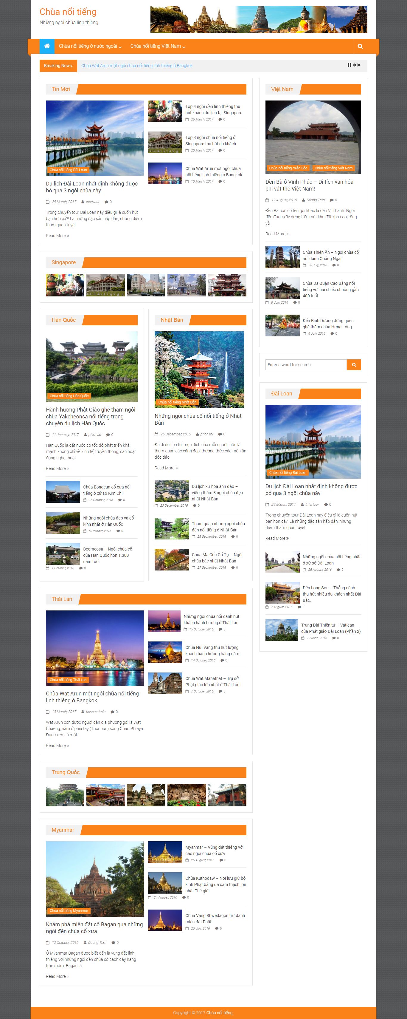 Thiết kế website những ngôi chùa nổi tiếng đẹp SEO nhanh hiệu quả