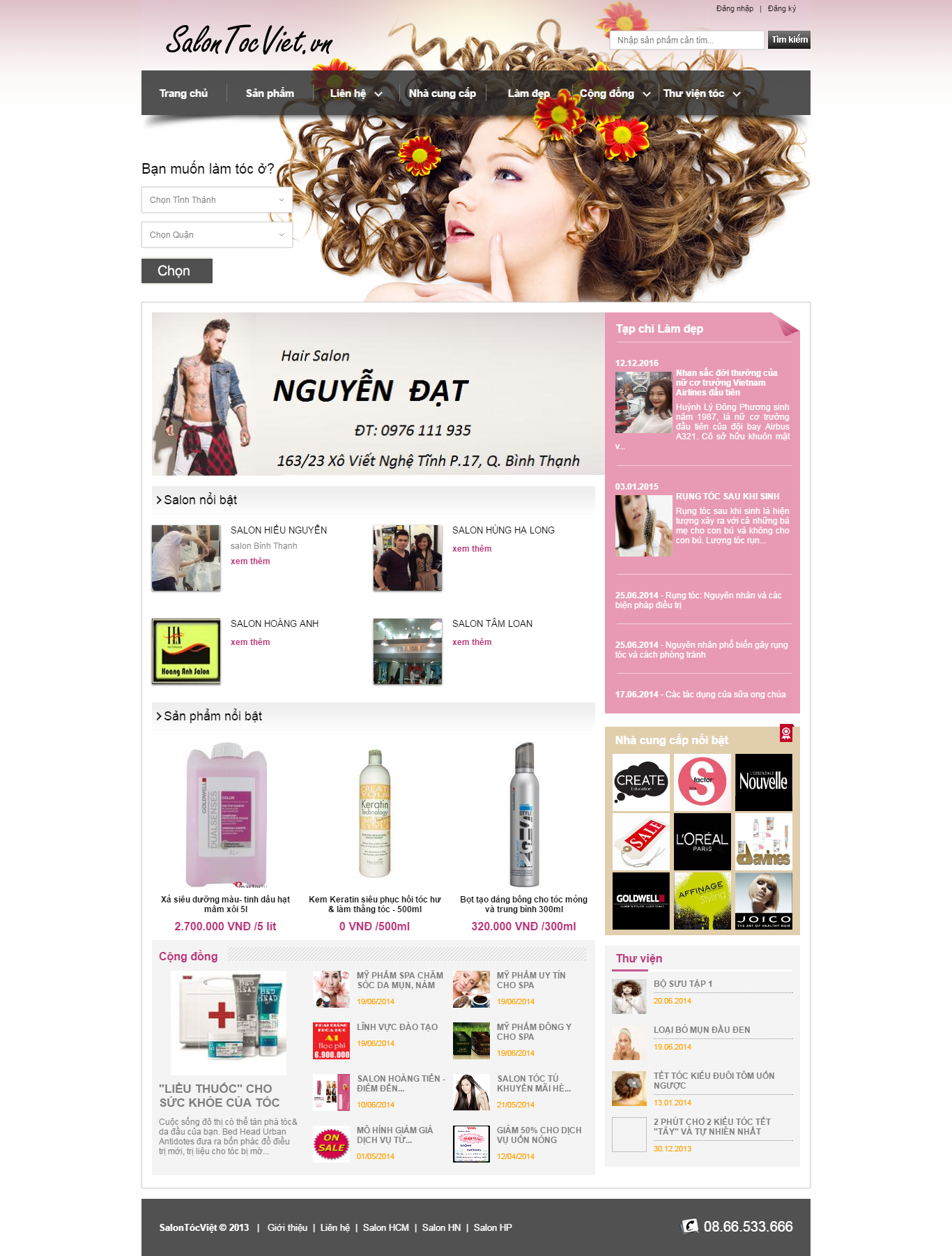 Thiết kế website salon tóc việt đẹp, chuyên nghiệp chuẩn SEO
