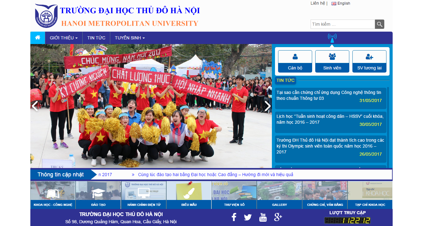 Thiết kế website đại học thủ đô đẹp, chuyên nghiệp chuẩn SEO
